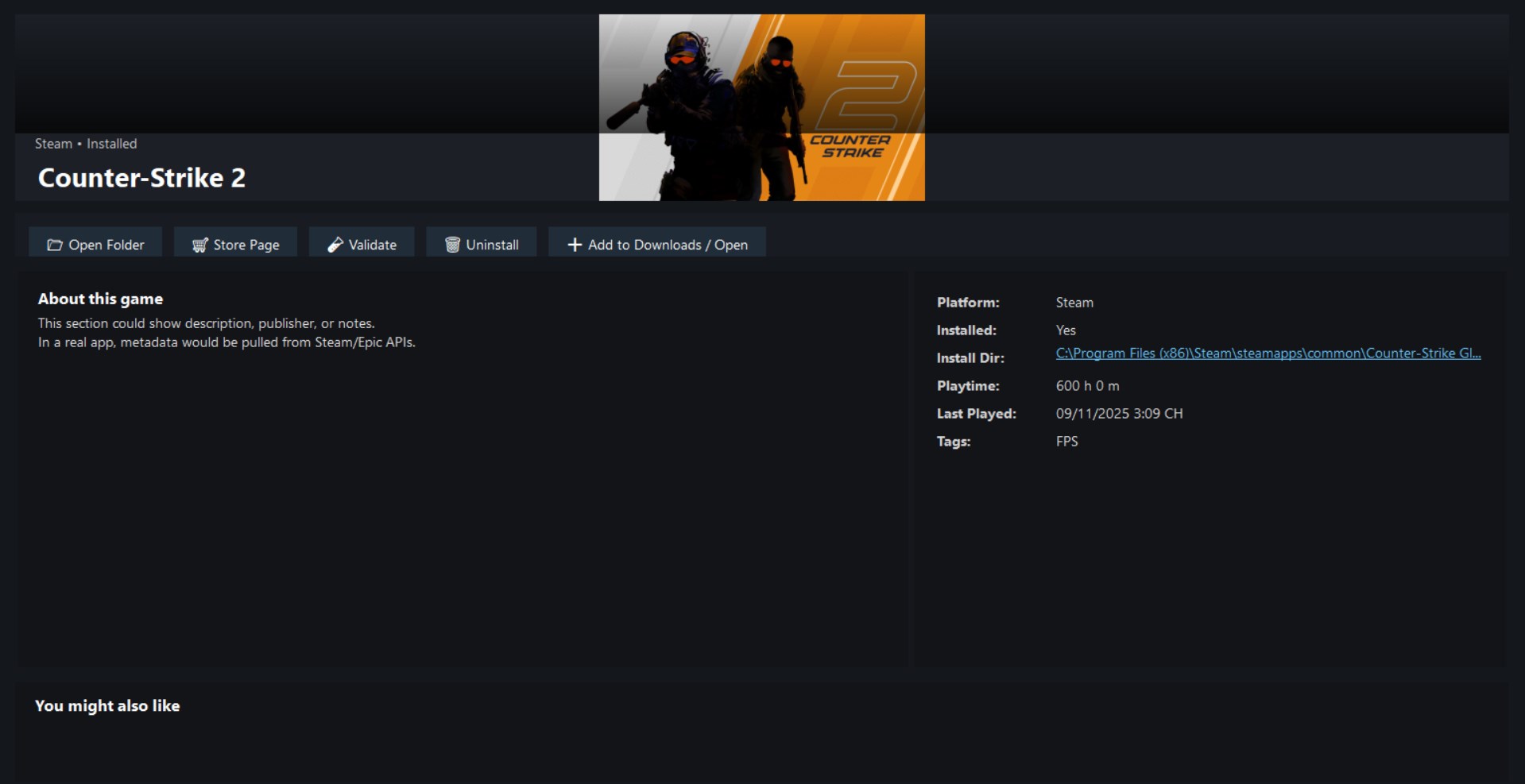 Stream Game Launcher Pro – Game Library & Download Manager screenshot