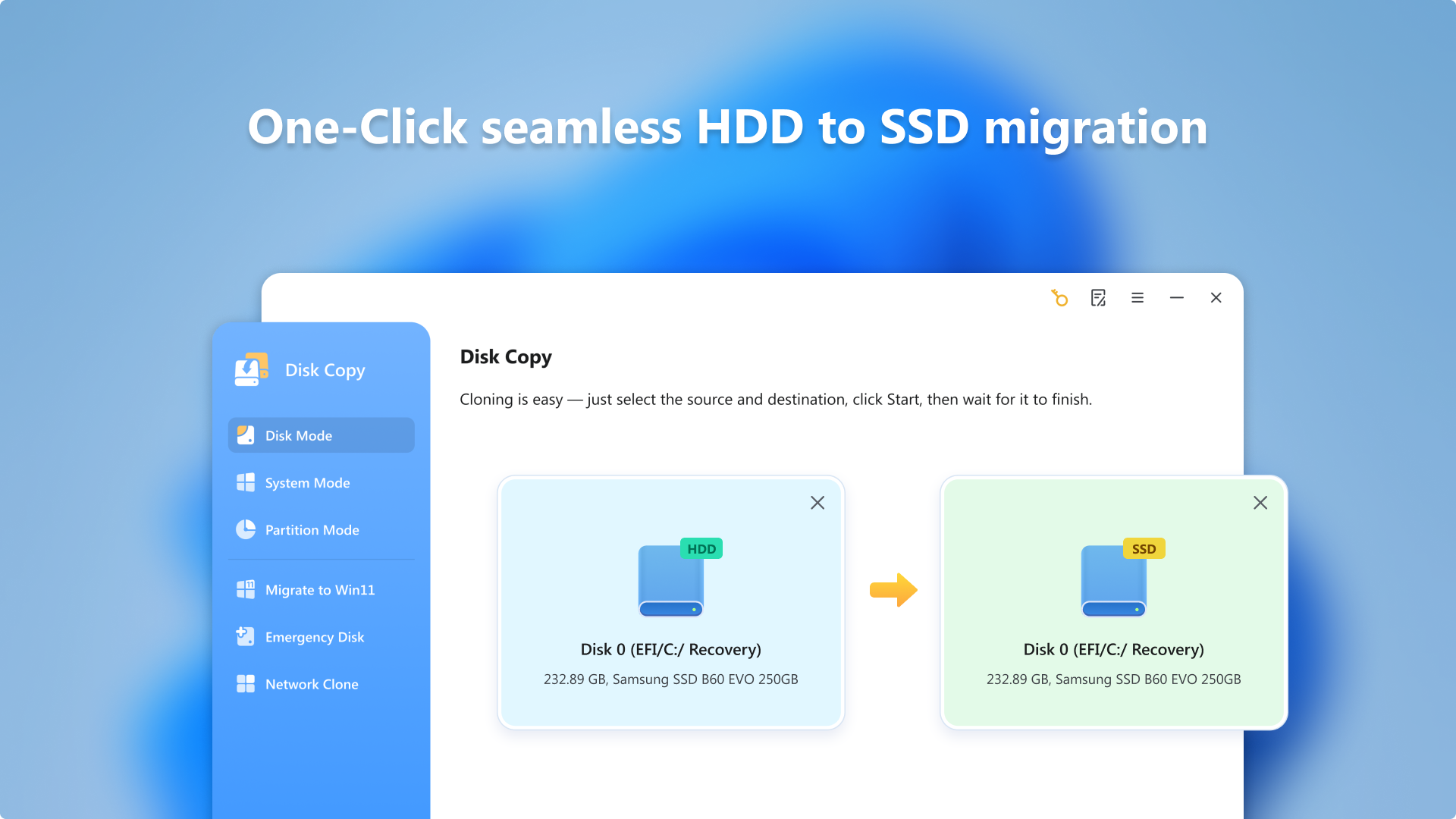 EaseUS Disk Copy screenshot