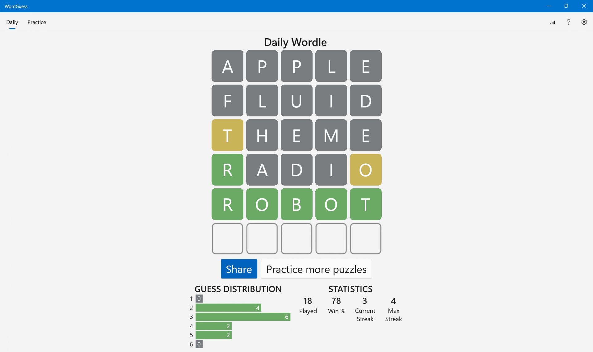 WordGuess screenshot