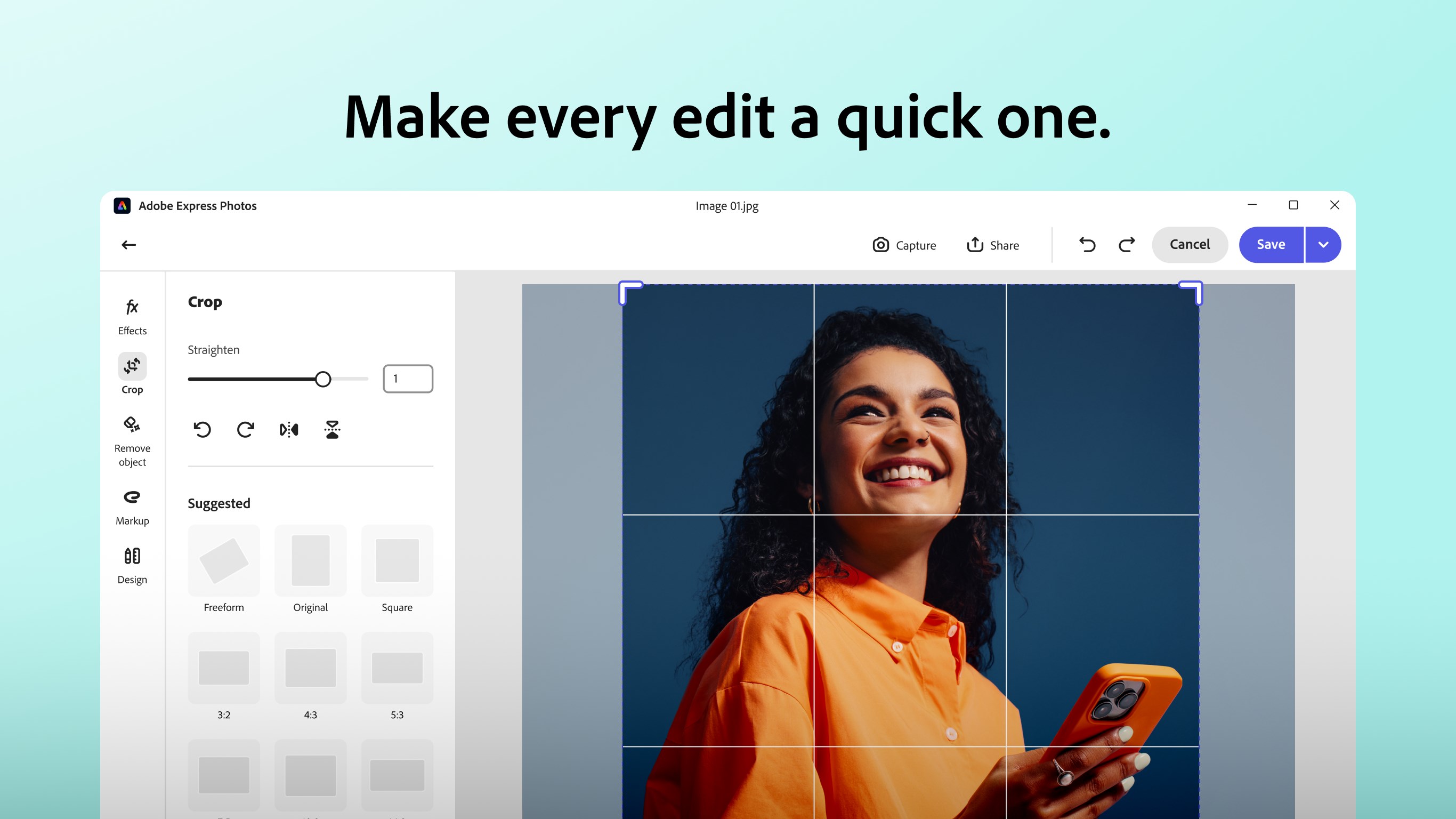 Adobe Express Photos (formerly Photoshop Express) screenshot