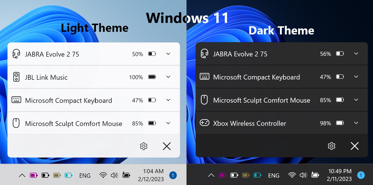 Bluetooth Battery Level screenshot
