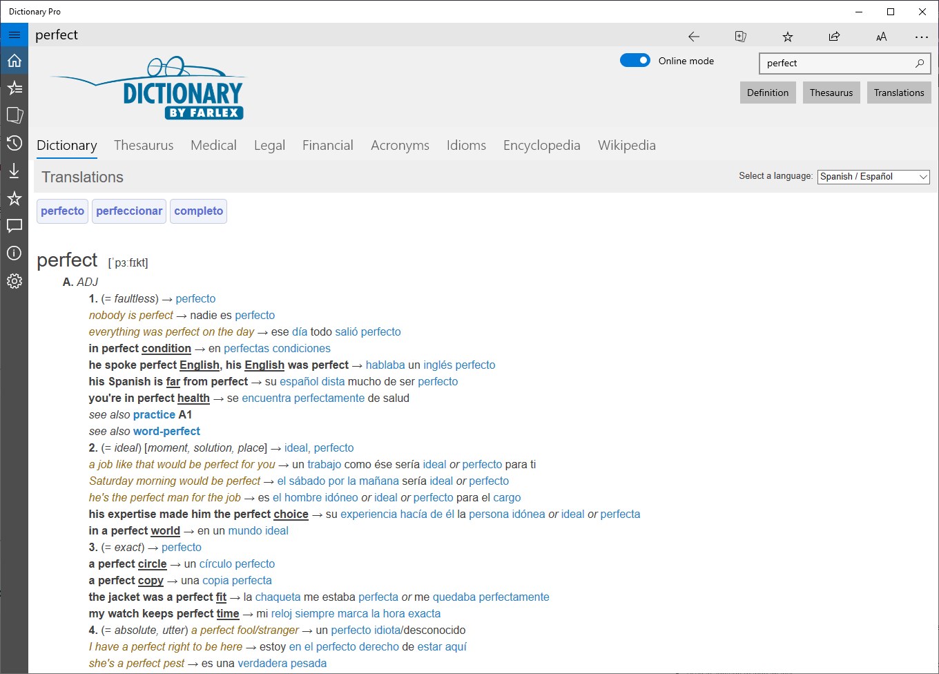 Dictionary Pro by Farlex screenshot