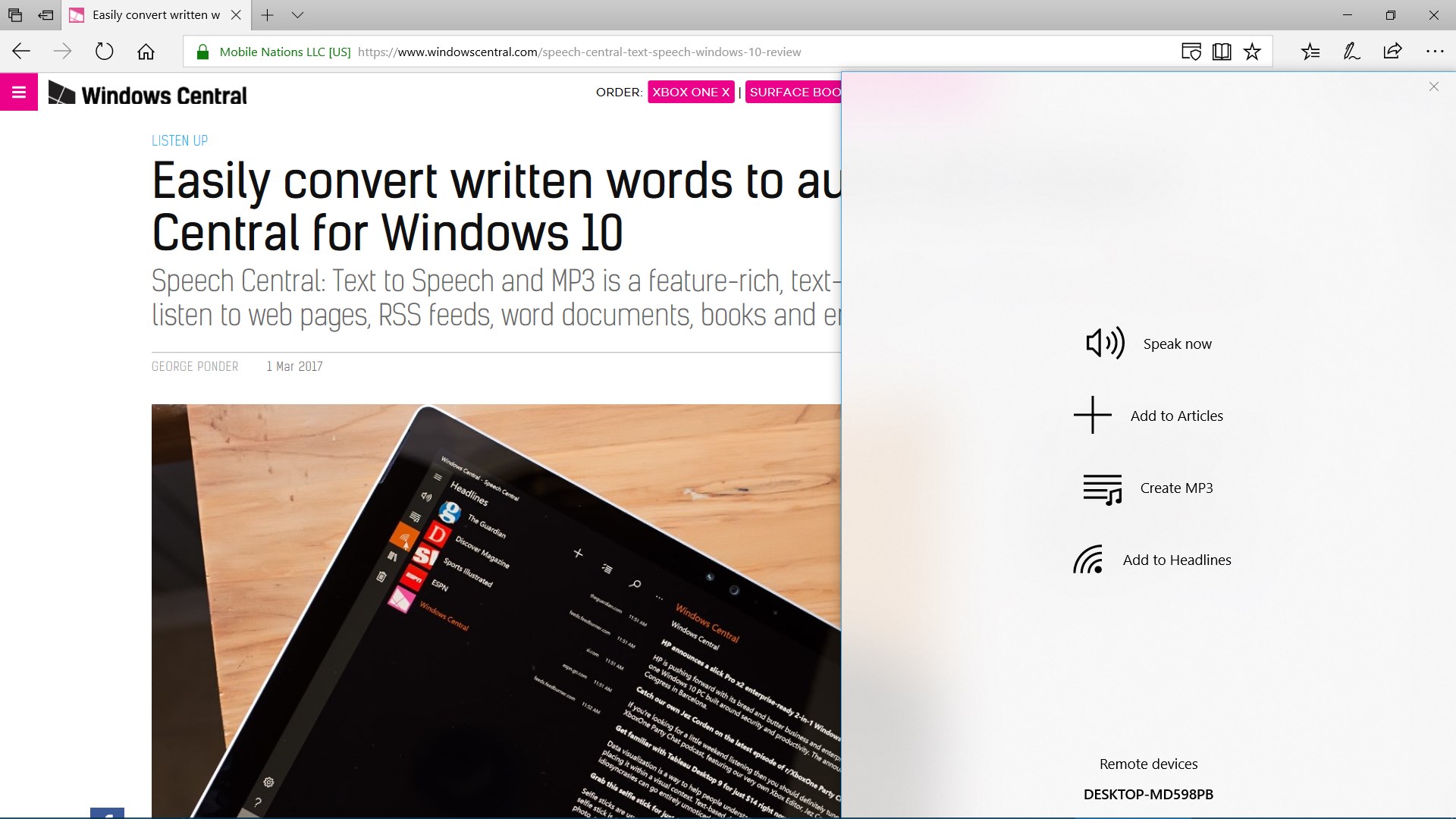 Speech Central: Voice Reader screenshot