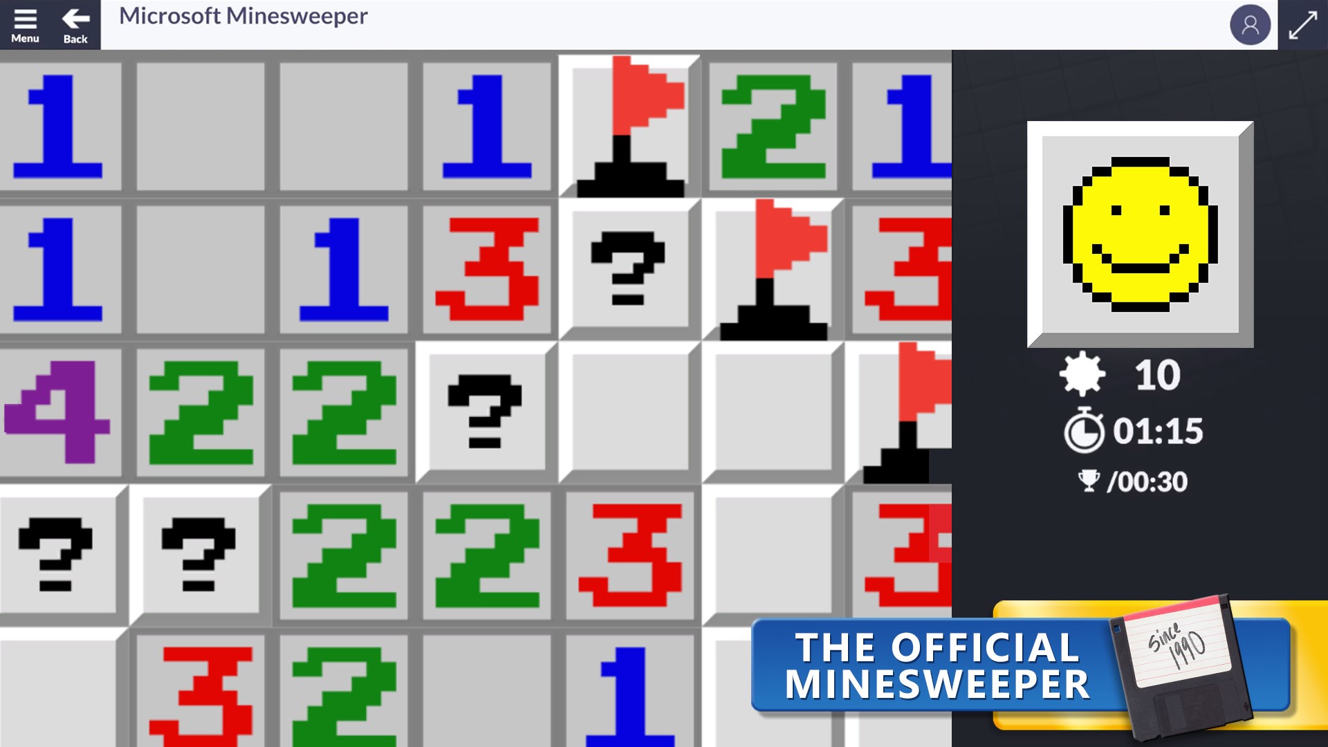 Microsoft Minesweeper screenshot