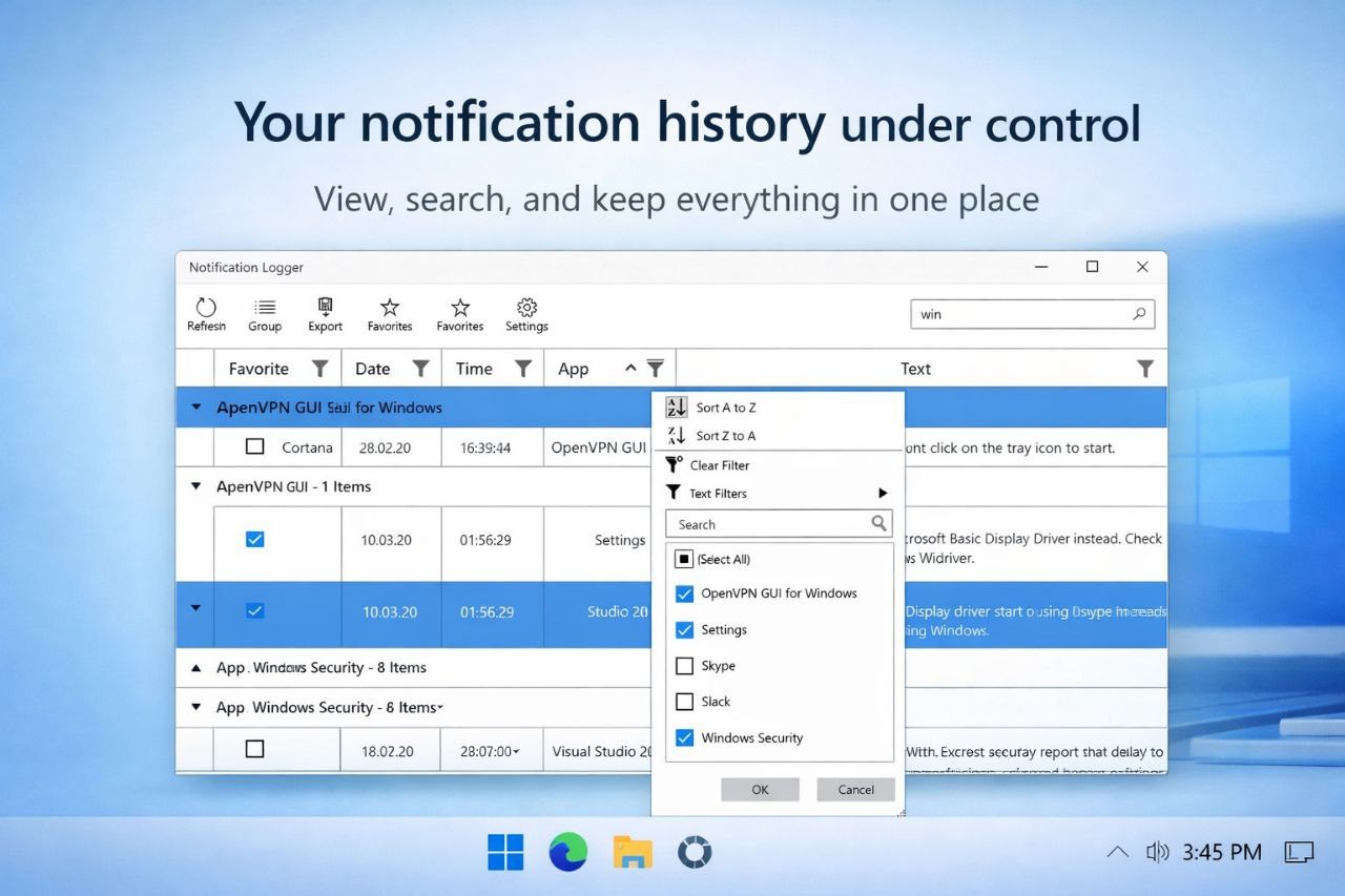 Notification Logger screenshot