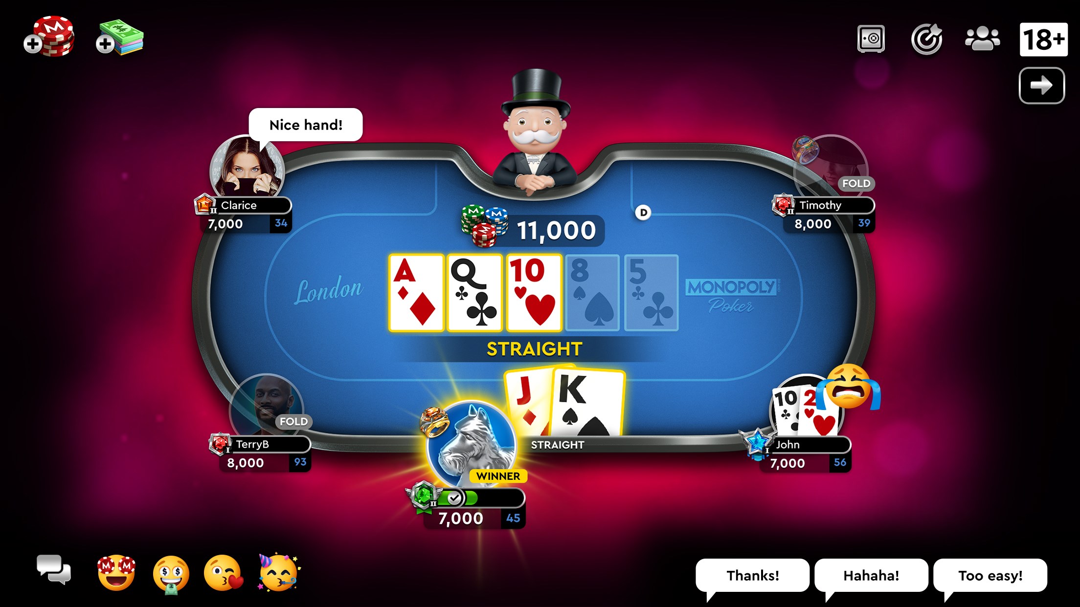 MONOPOLY Poker screenshot