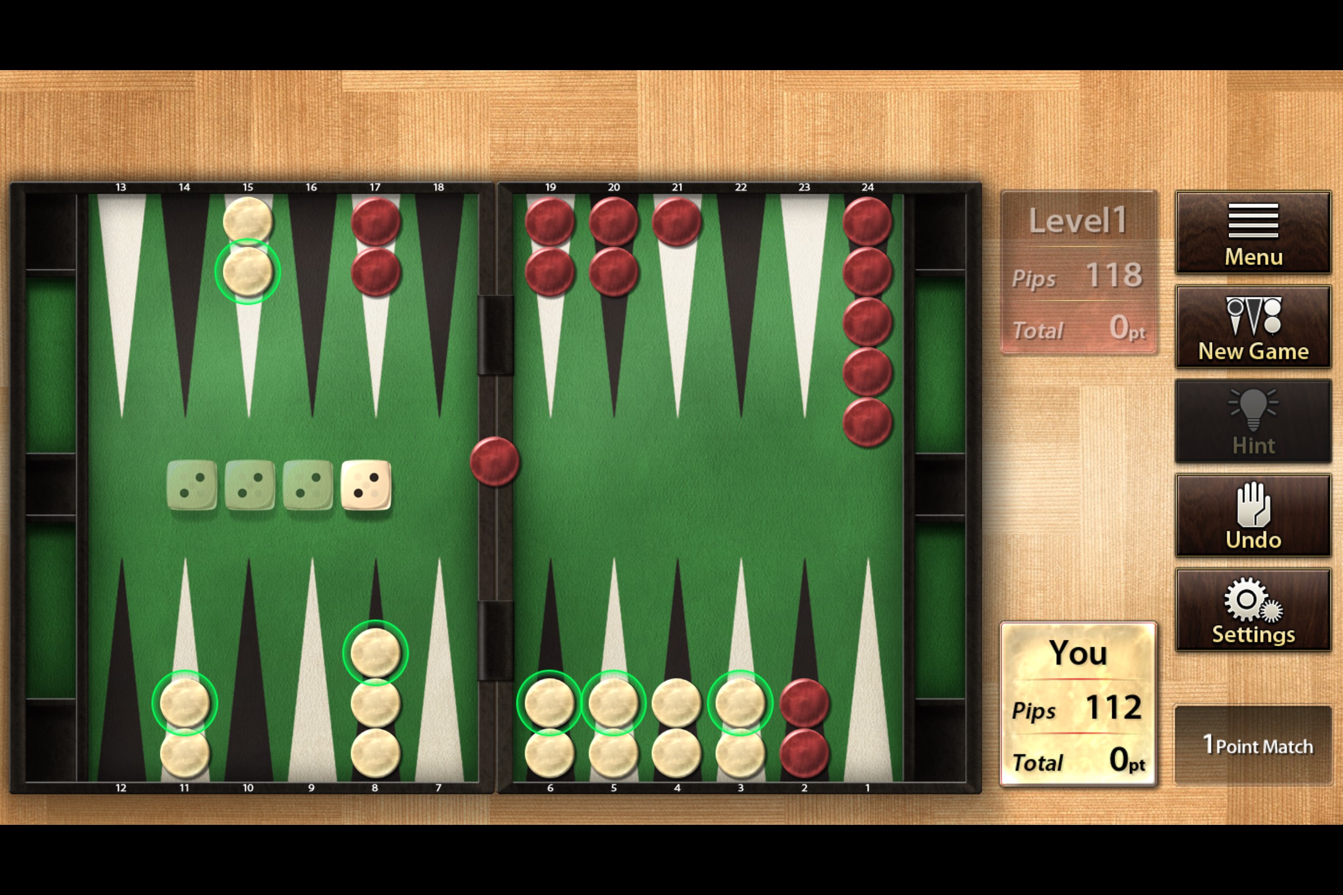 The Backgammon screenshot