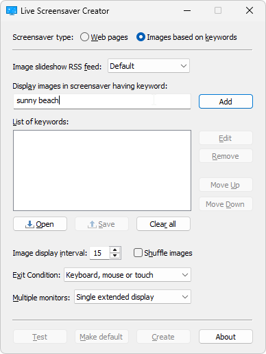 Ultra Screen Saver Maker screenshot