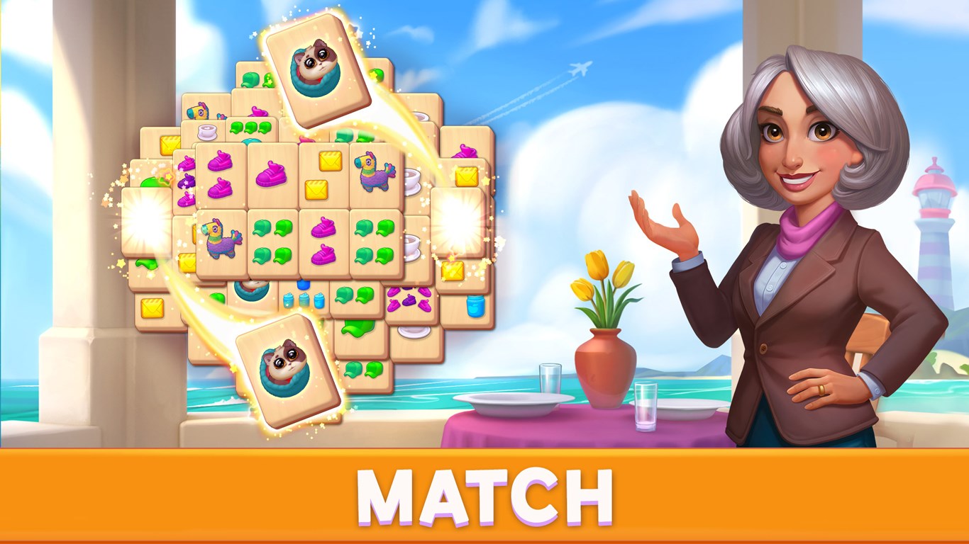 Mary's Mahjong: Renovate the town and Match tiles screenshot