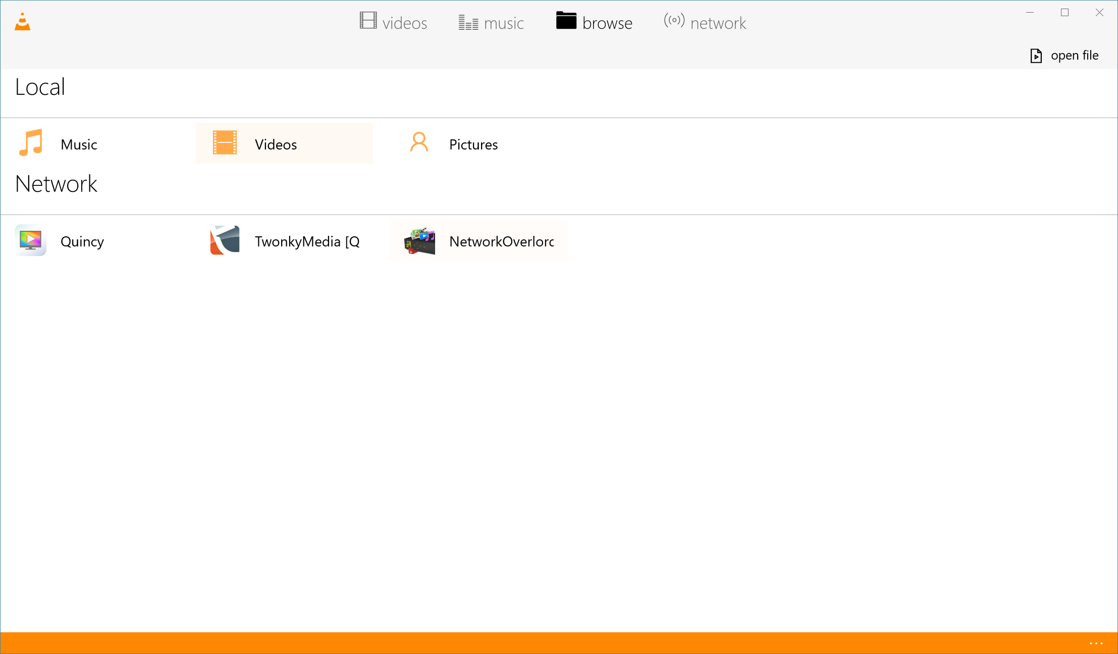 VLC UWP screenshot
