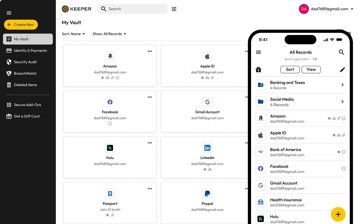 Keeper® Password Manager screenshot
