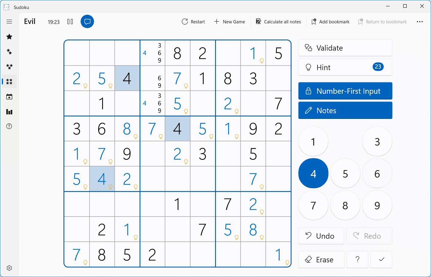 Sudoku screenshot