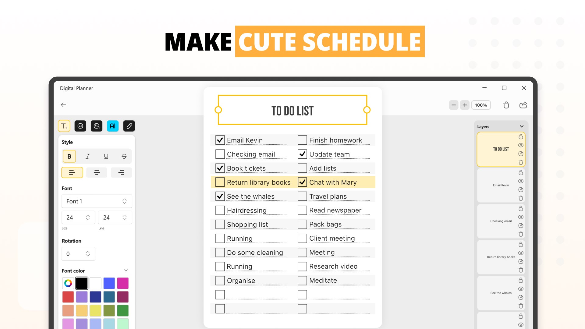 Digital Planner - Creative Agenda & Organizer screenshot