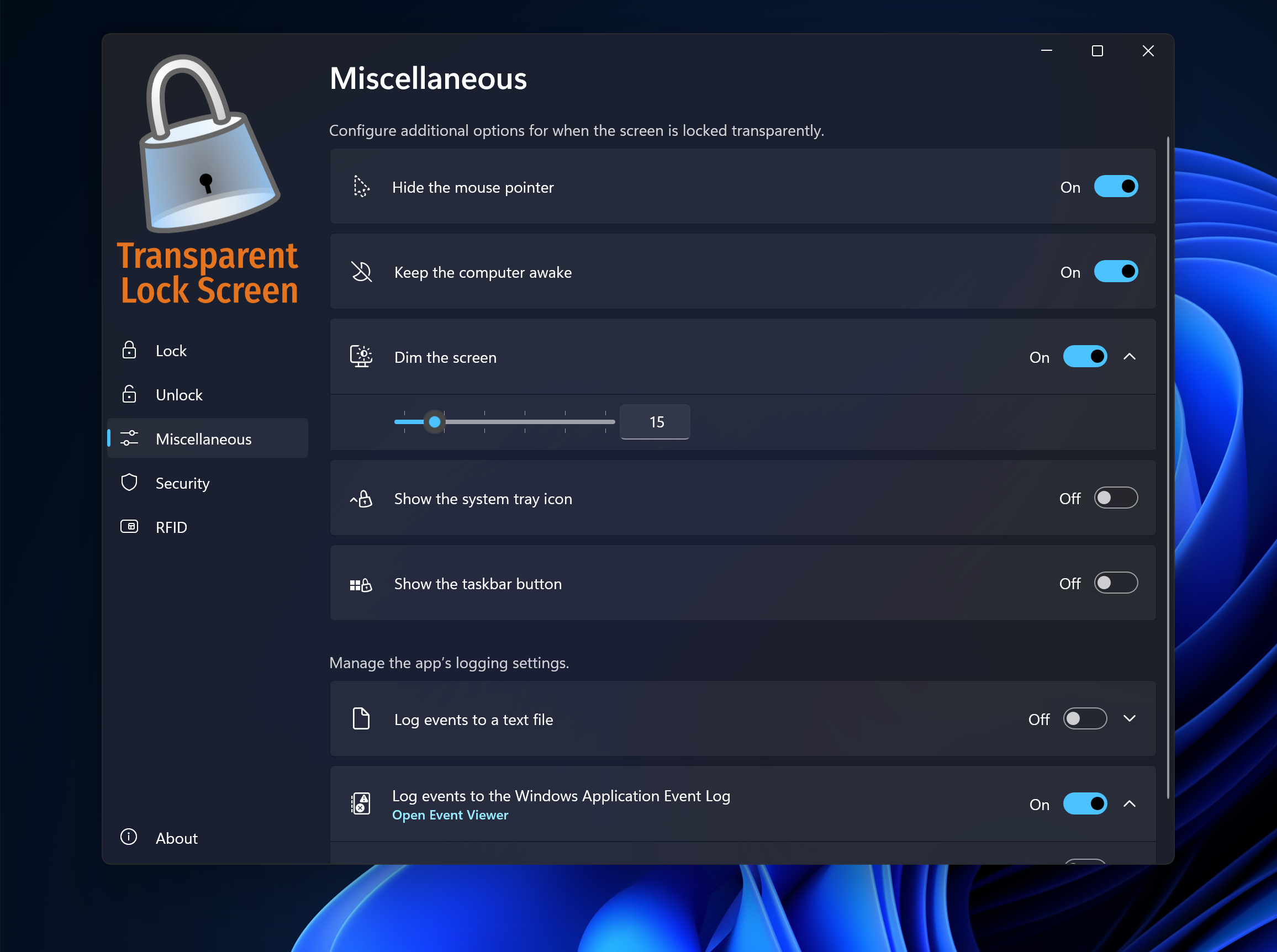 Transparent Lock Screen screenshot