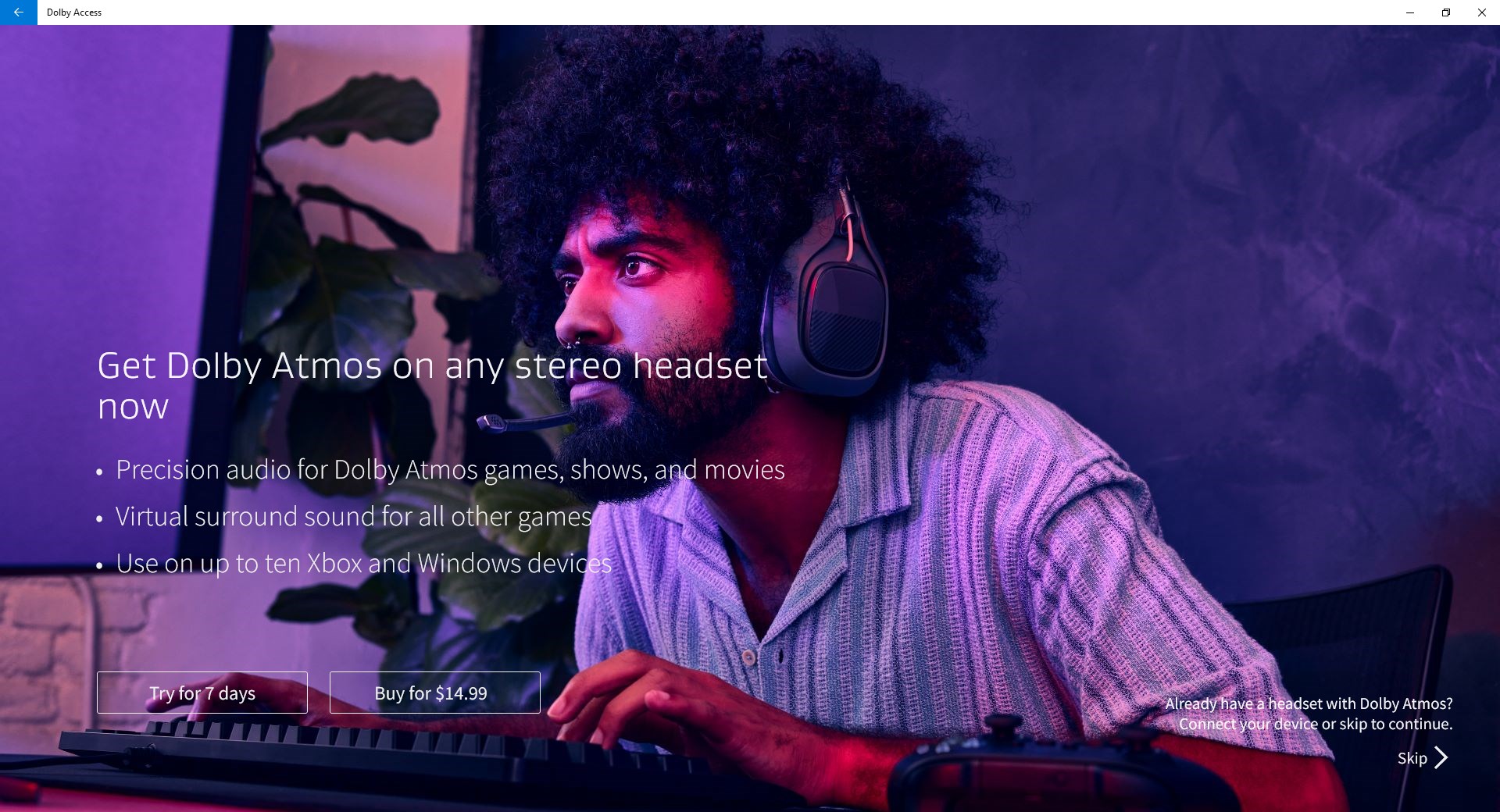 Dolby Access screenshot