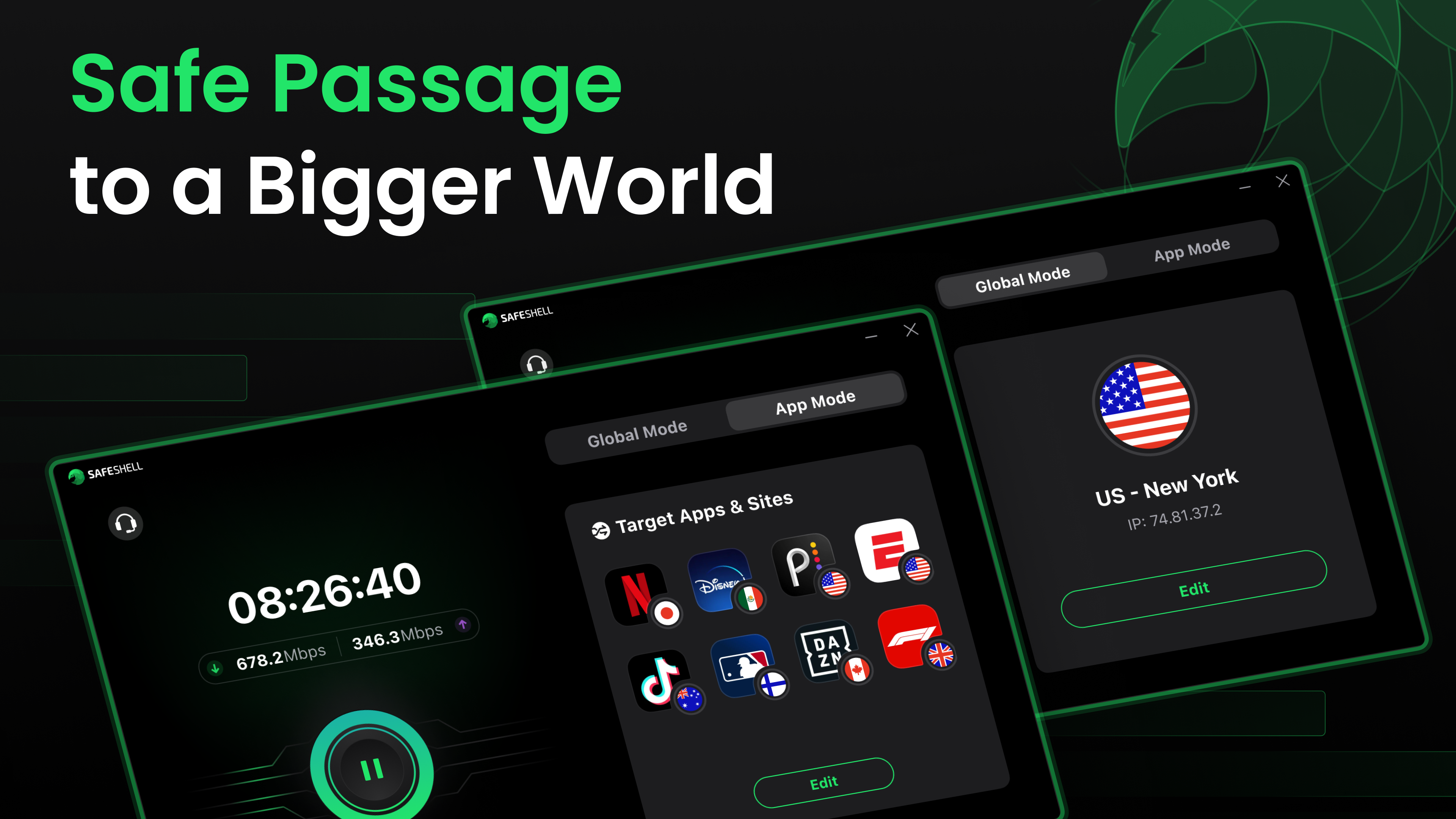 SafeShell VPN - Stream Freedom screenshot