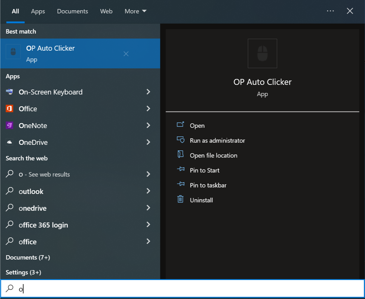OP Auto Clicker screenshot