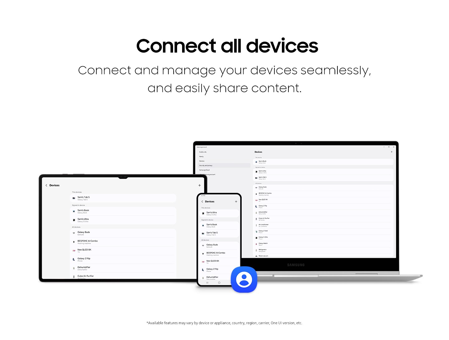 Samsung account screenshot
