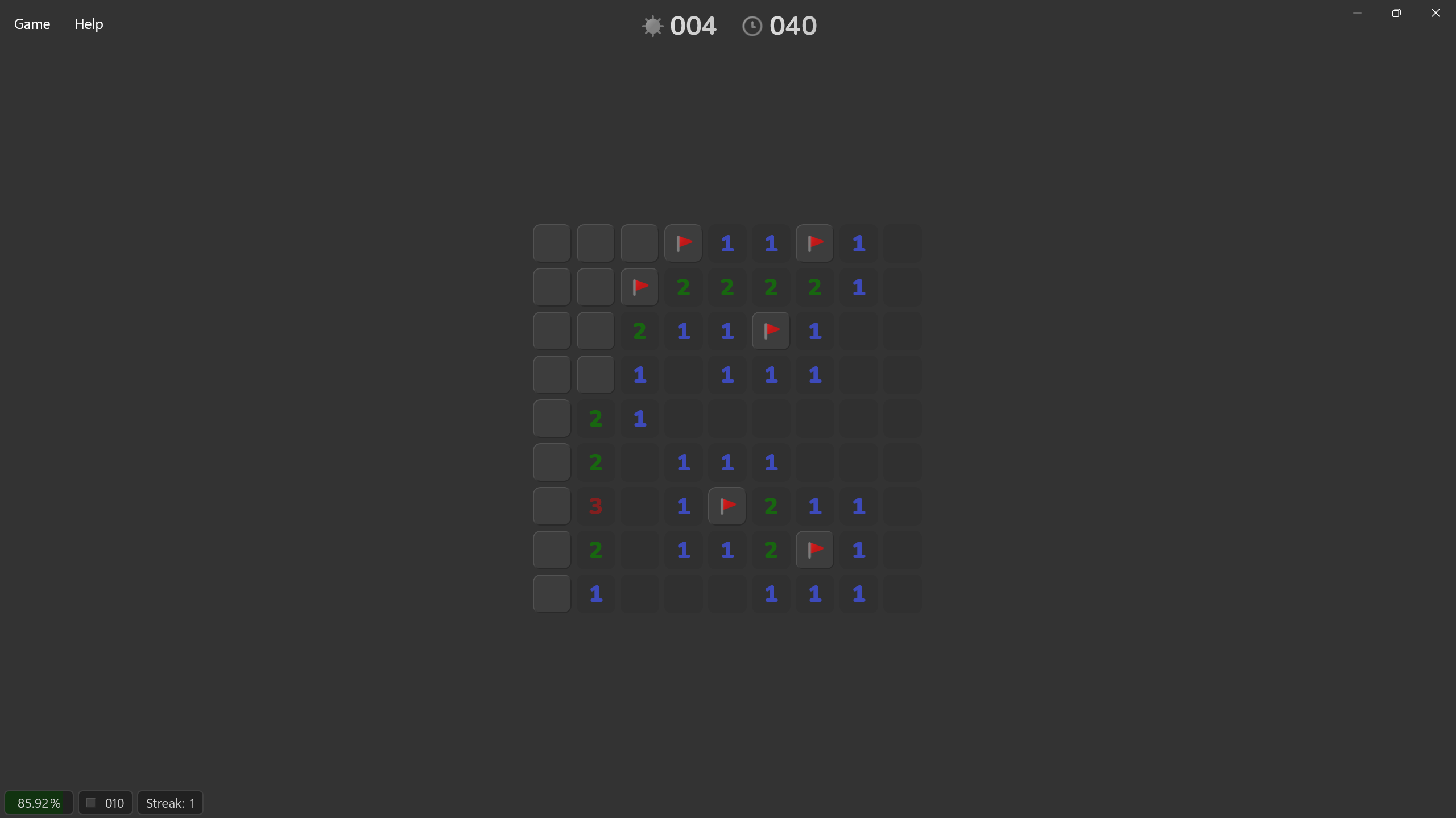 Minesweep screenshot