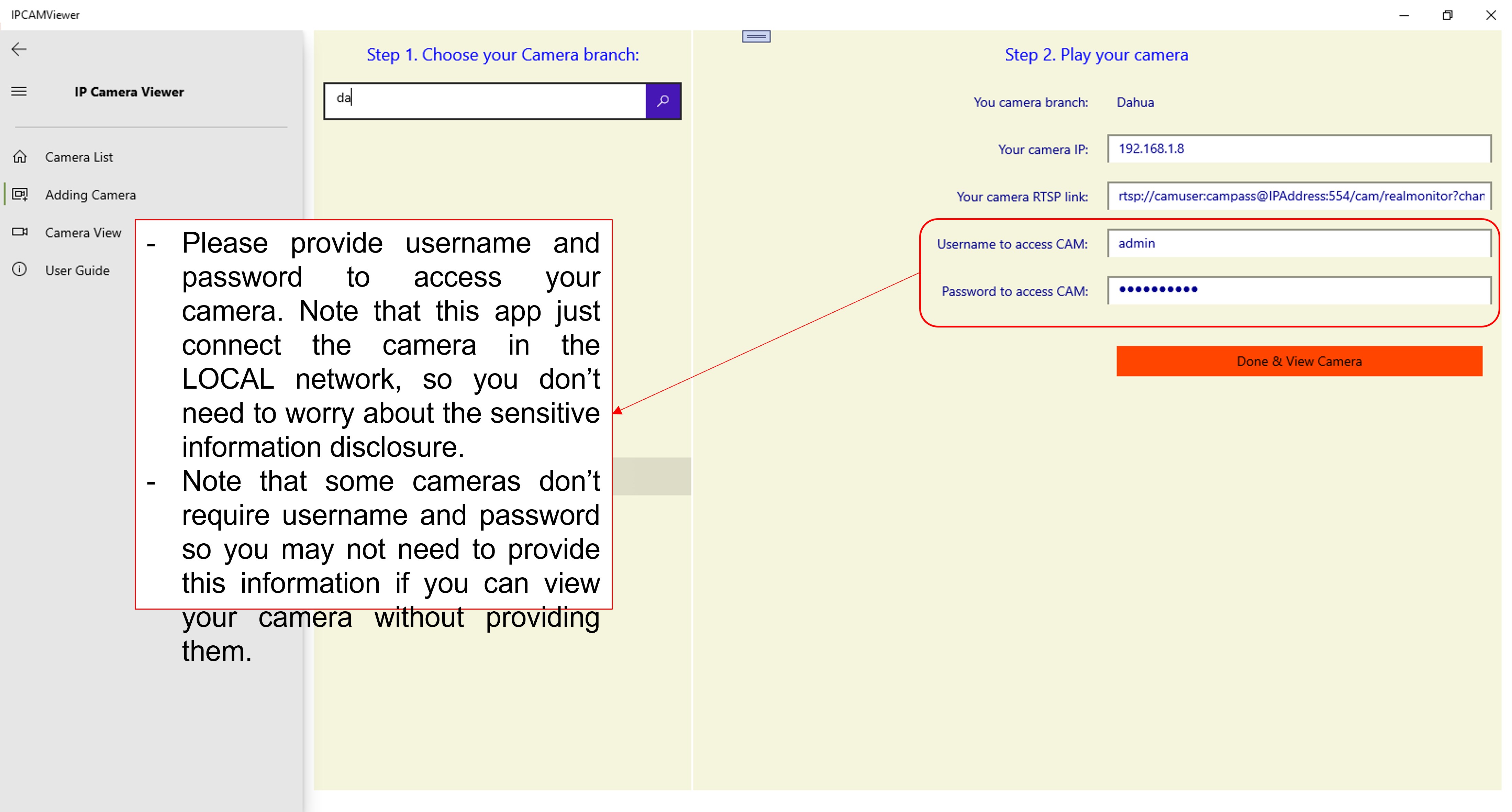 Stream IPCAM to PC screenshot
