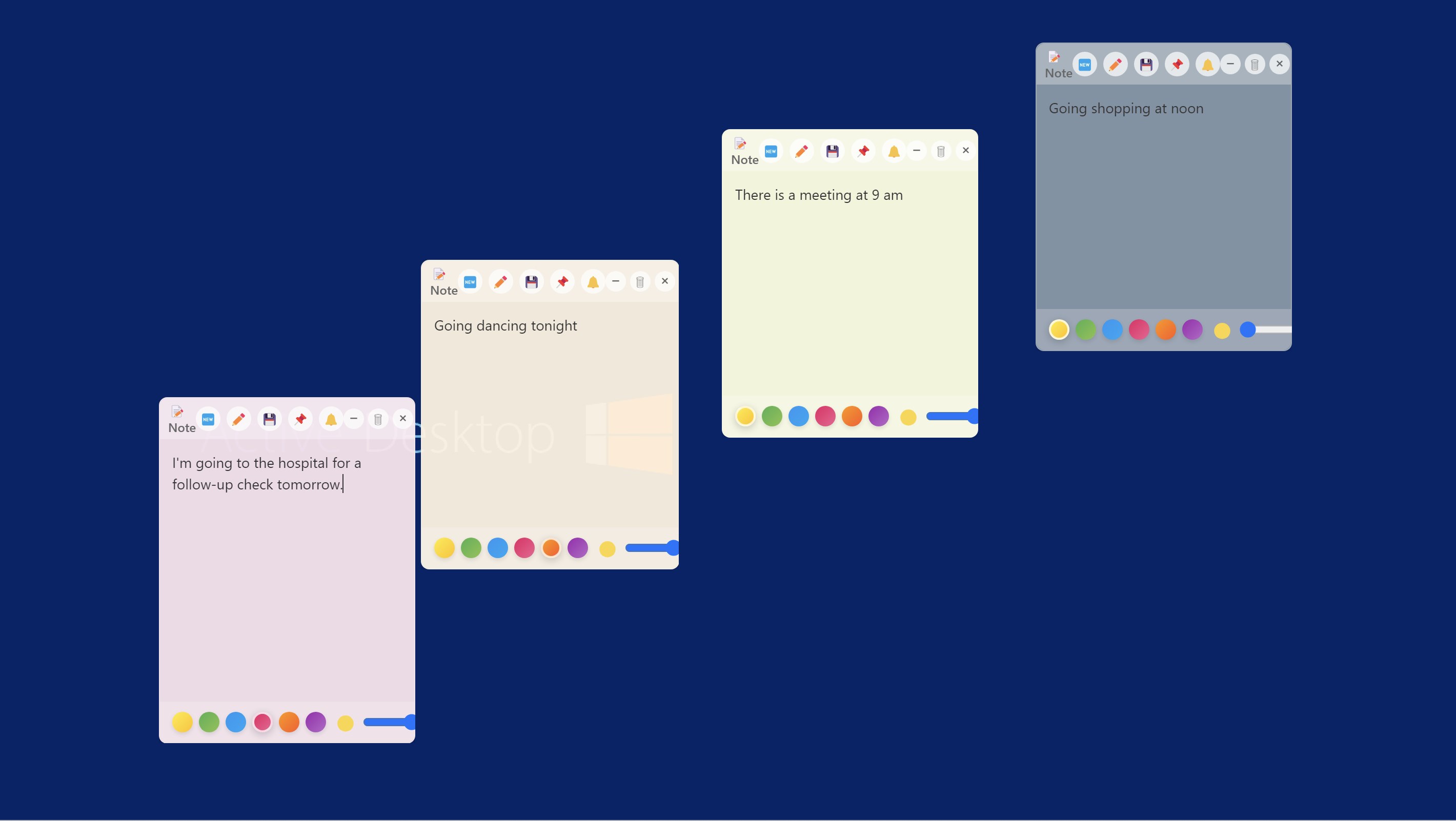 Transparent Sticky Notes screenshot