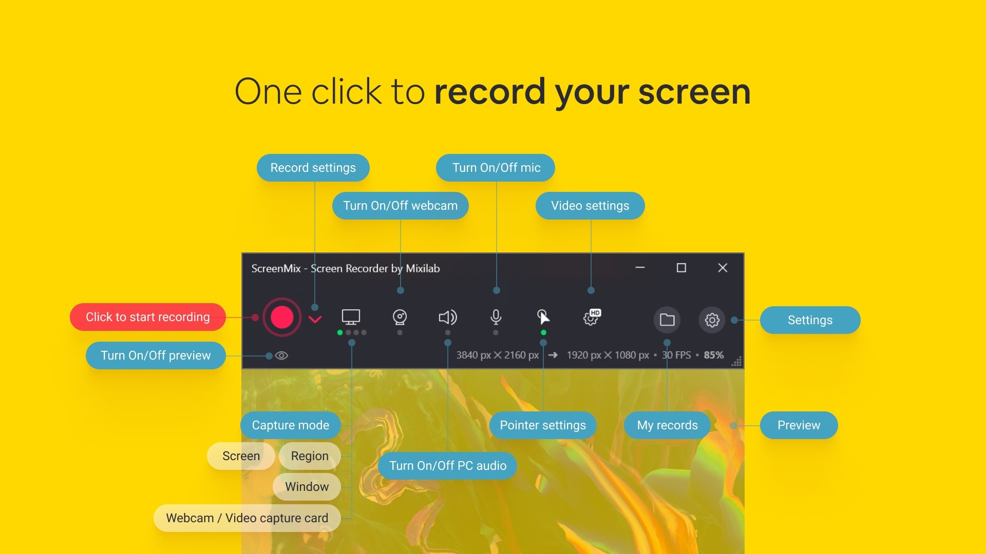 ScreenMix - Screen Recorder by Mixilab screenshot