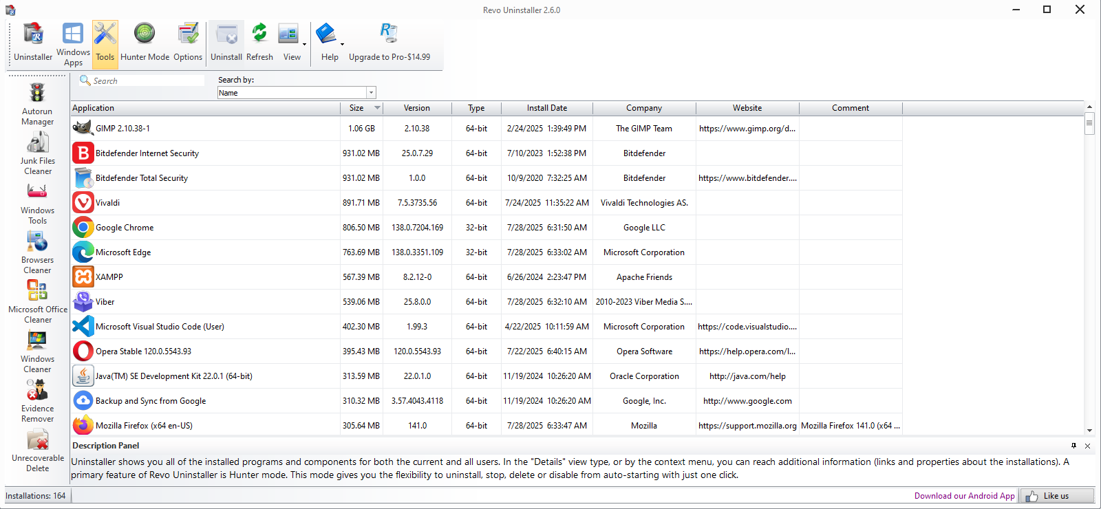 Revo Uninstaller screenshot