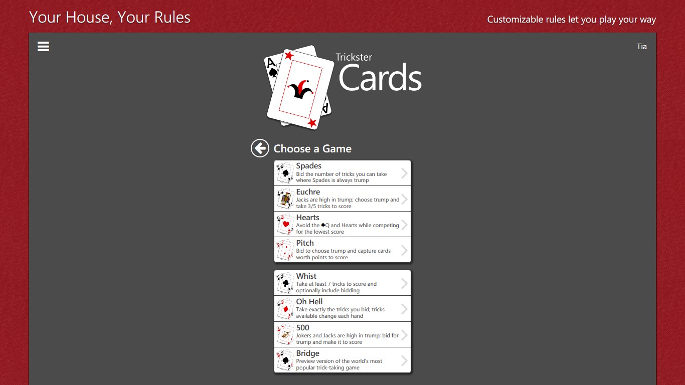 Trickster Cards screenshot