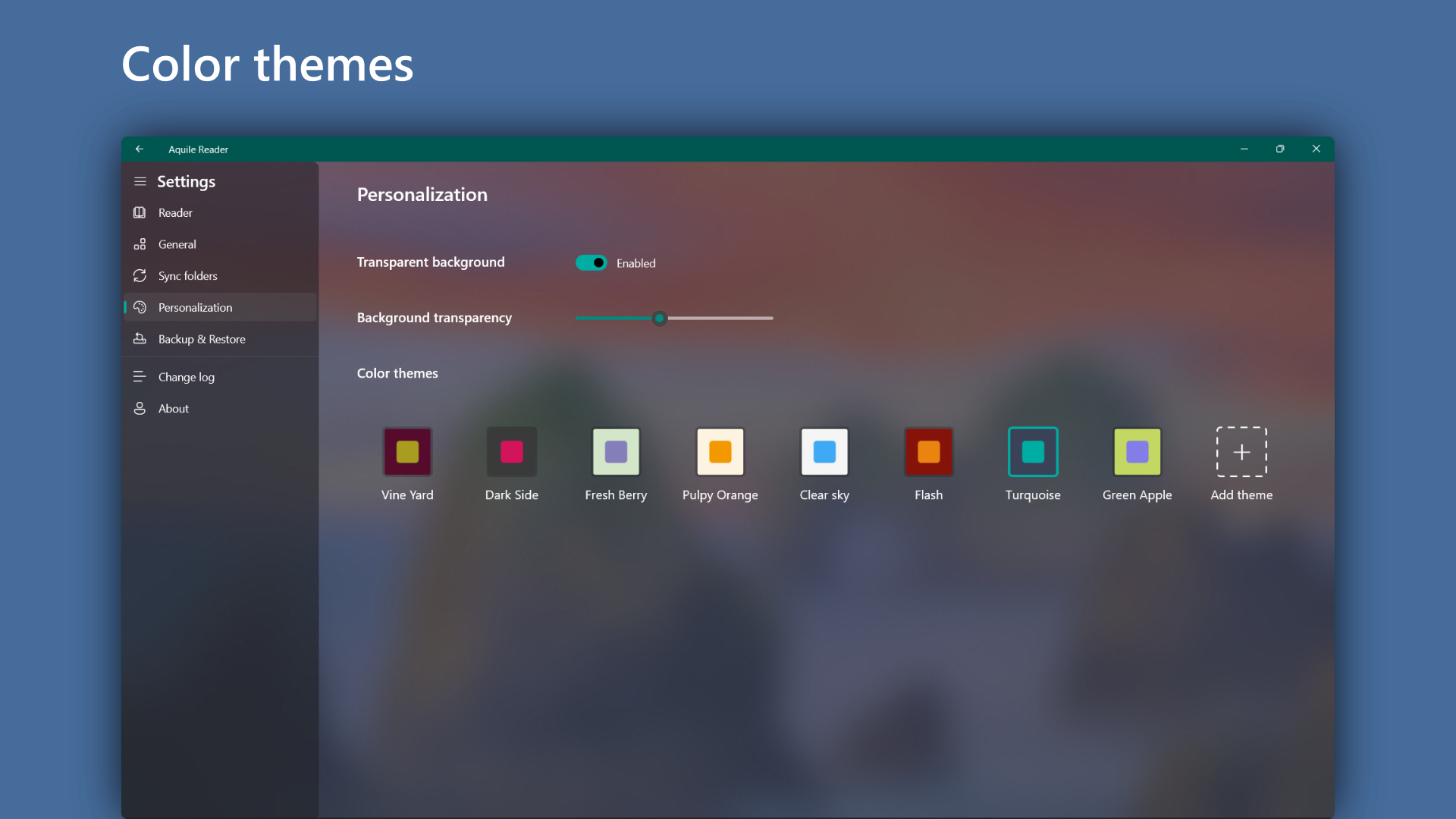 Aquile Reader - Epub Pdf - Modern ebook reader screenshot