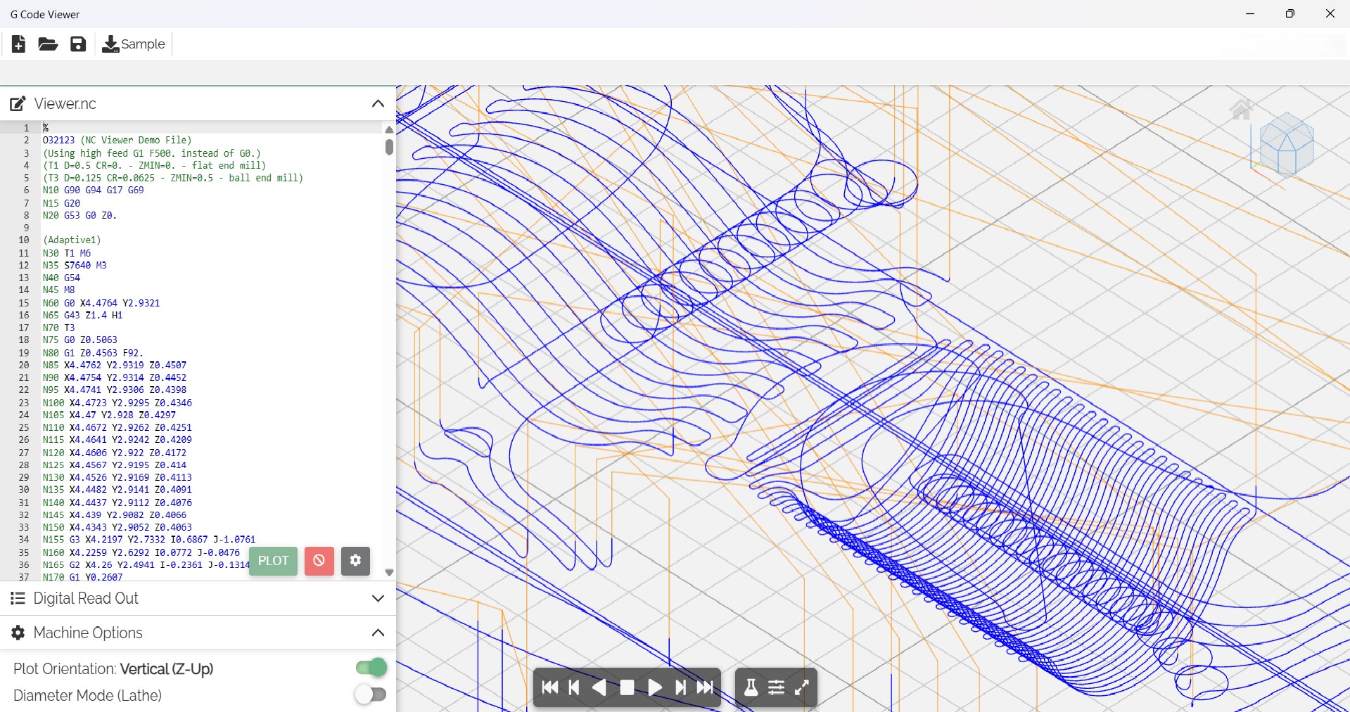 G Code Viewer screenshot