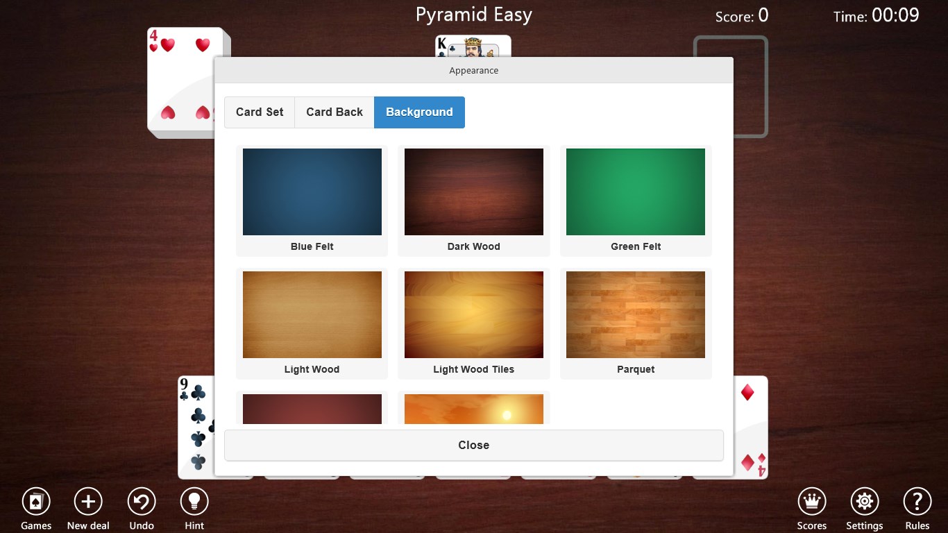 Pyramid Solitaire screenshot