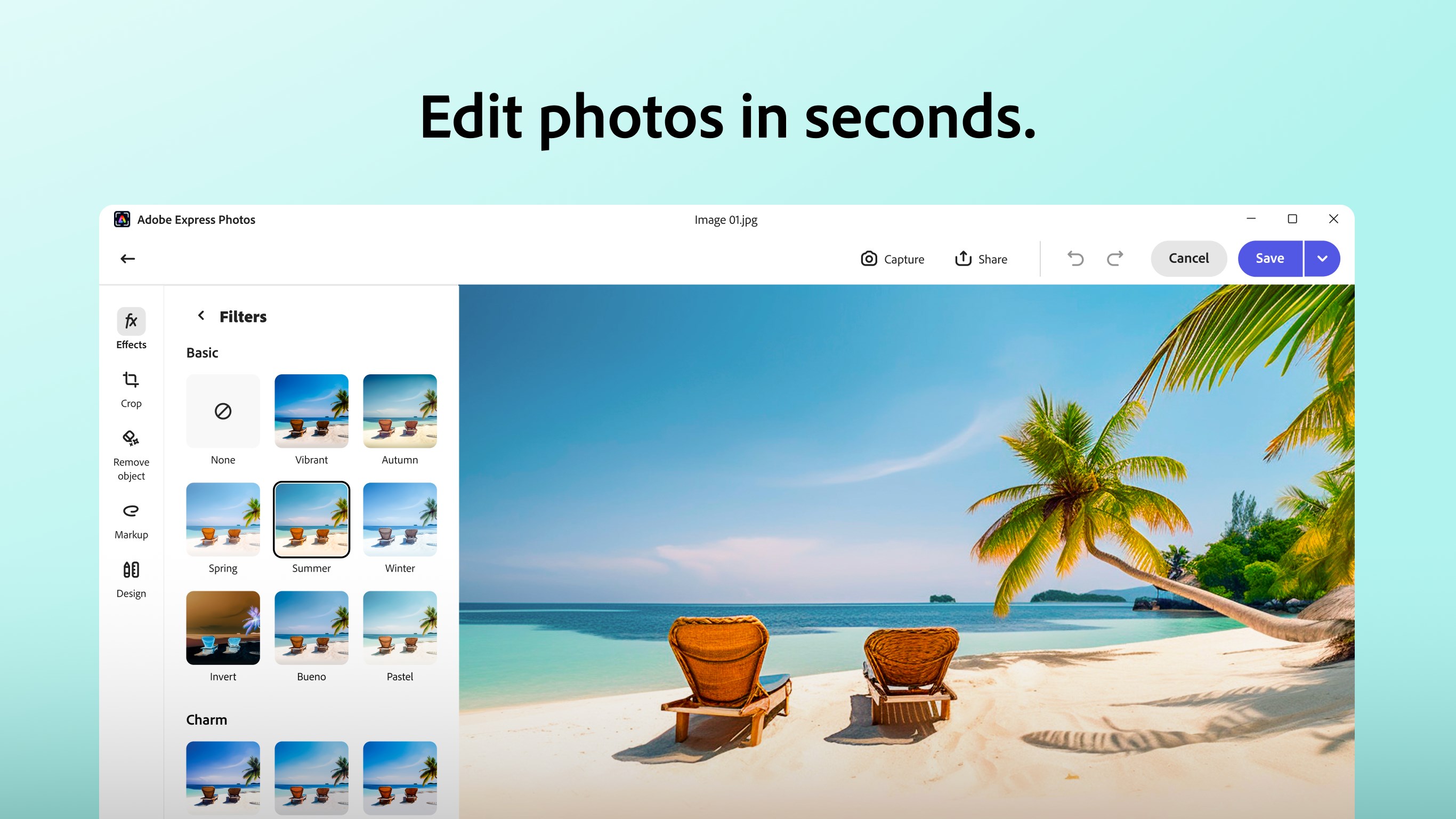 Adobe Express Photos (formerly Photoshop Express) screenshot