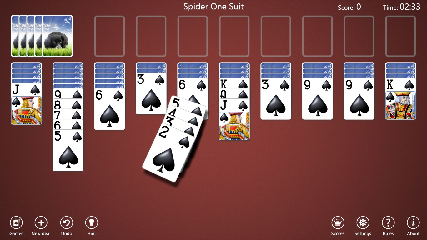 Spider Solitaire Collection Free screenshot