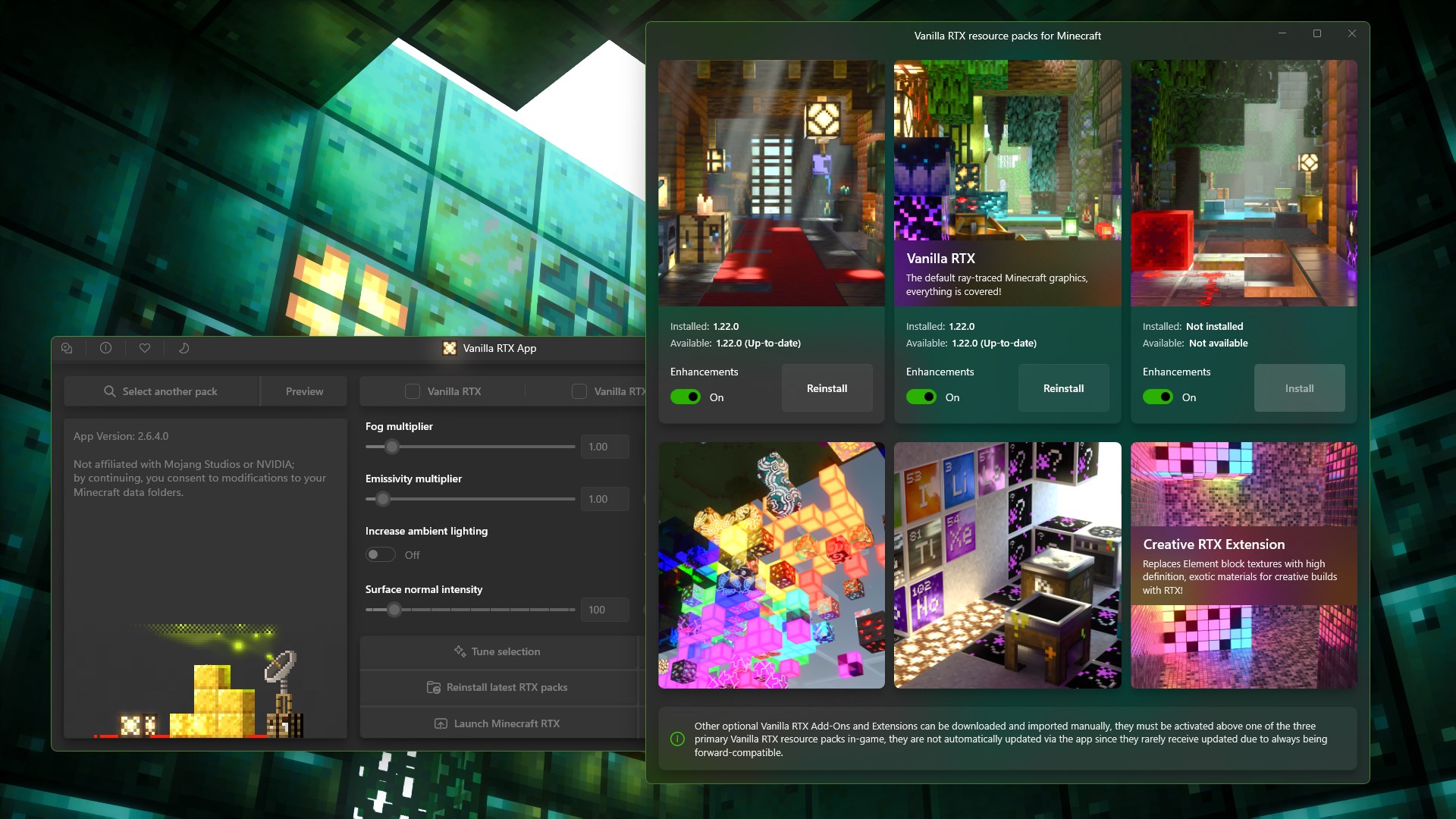 Vanilla RTX App screenshot