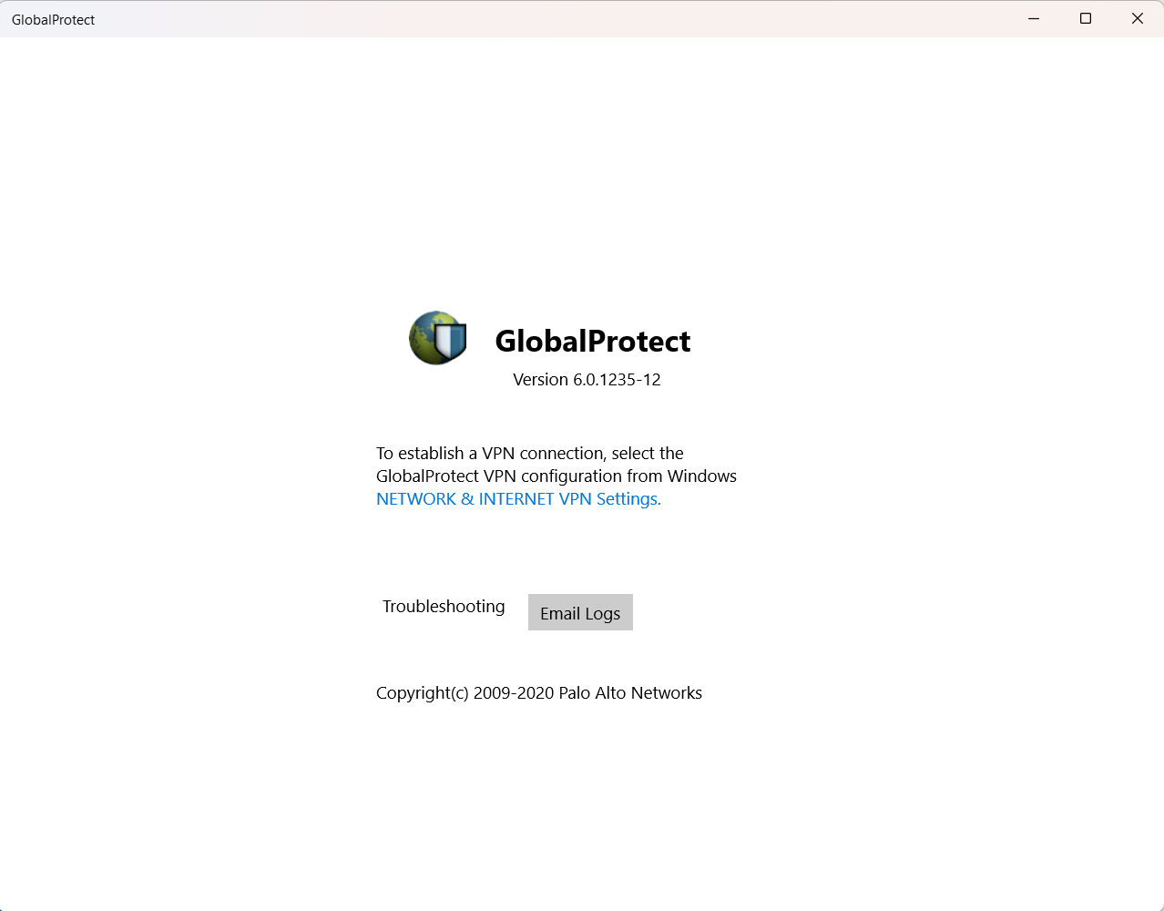 GlobalProtect screenshot