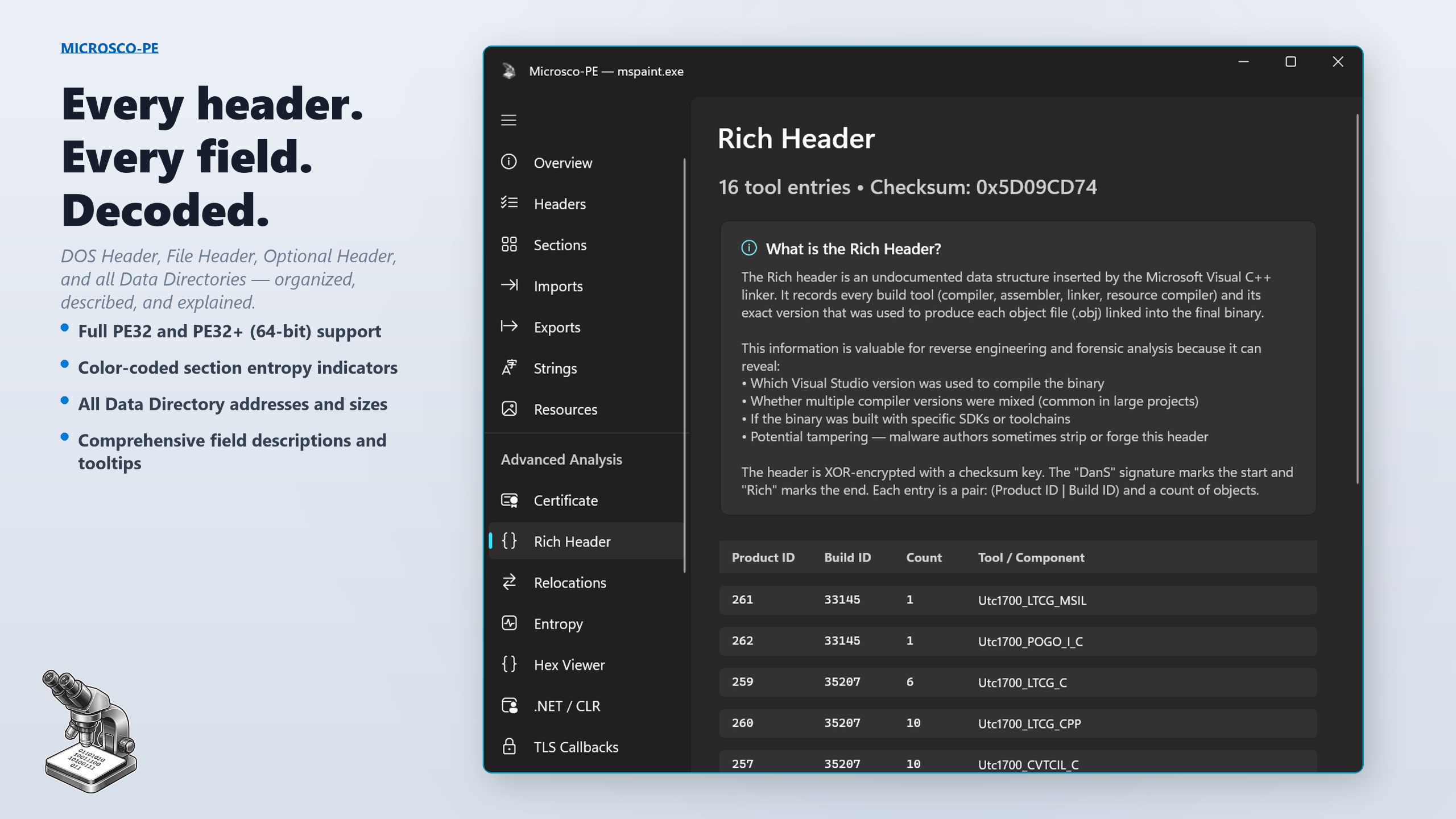 Microsco-PE screenshot