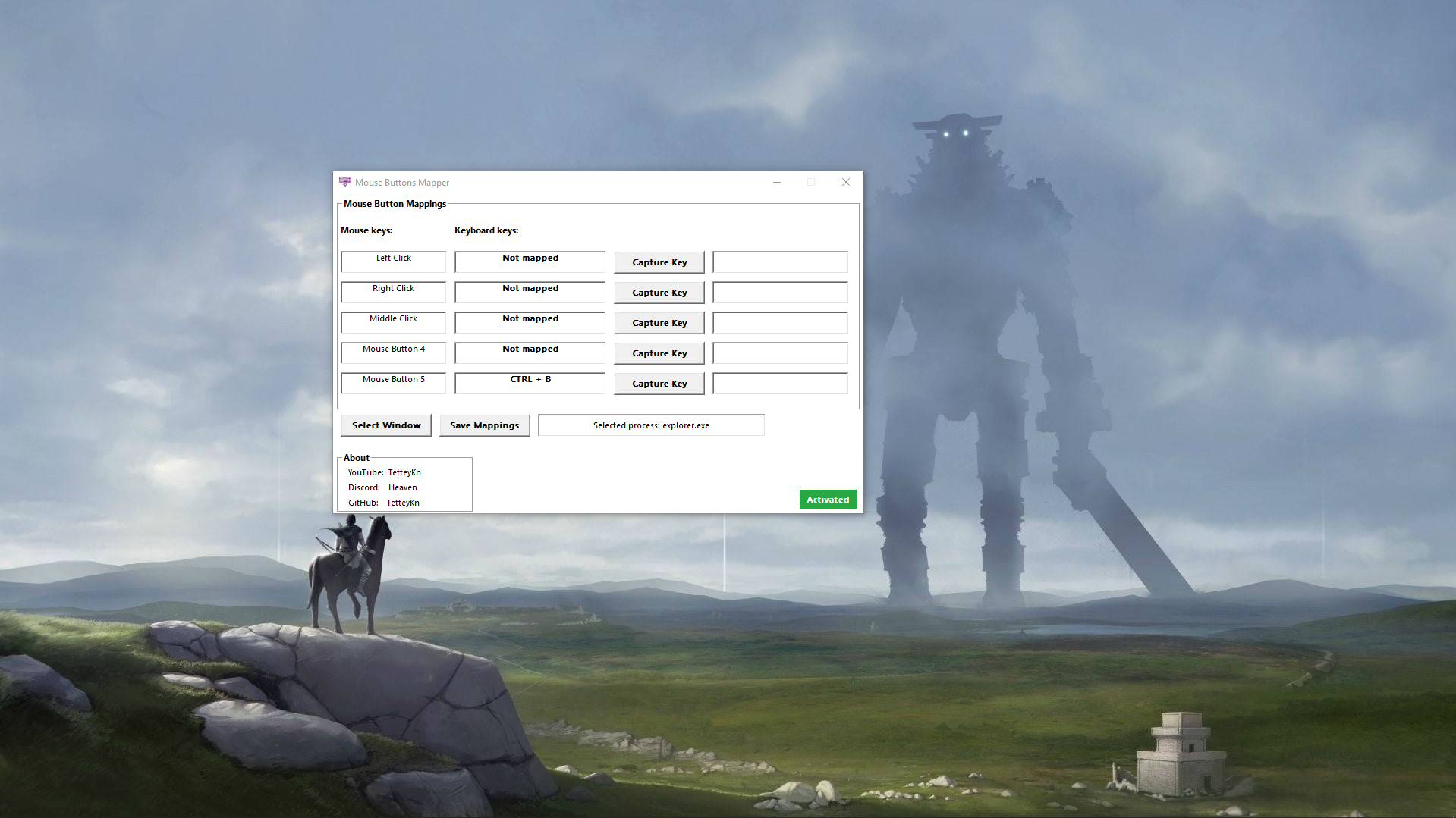 MouseButtonsMapper screenshot