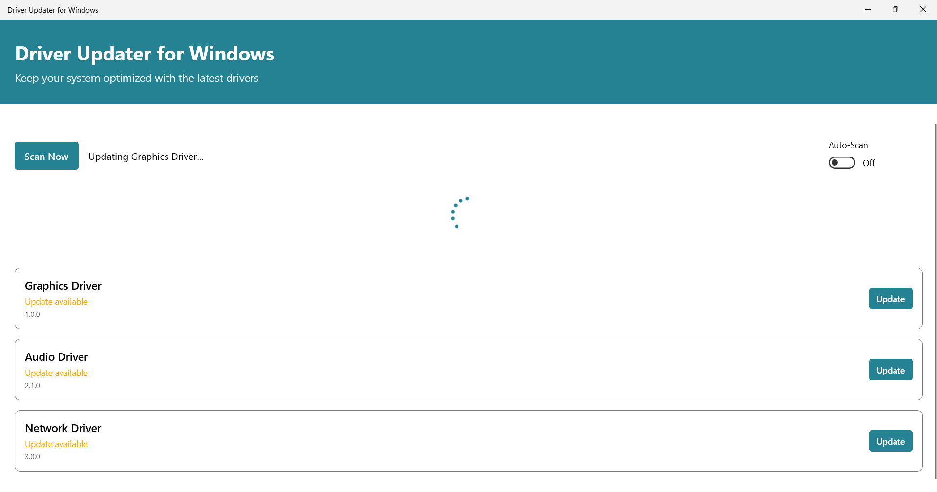 Driver Updater for Windows screenshot