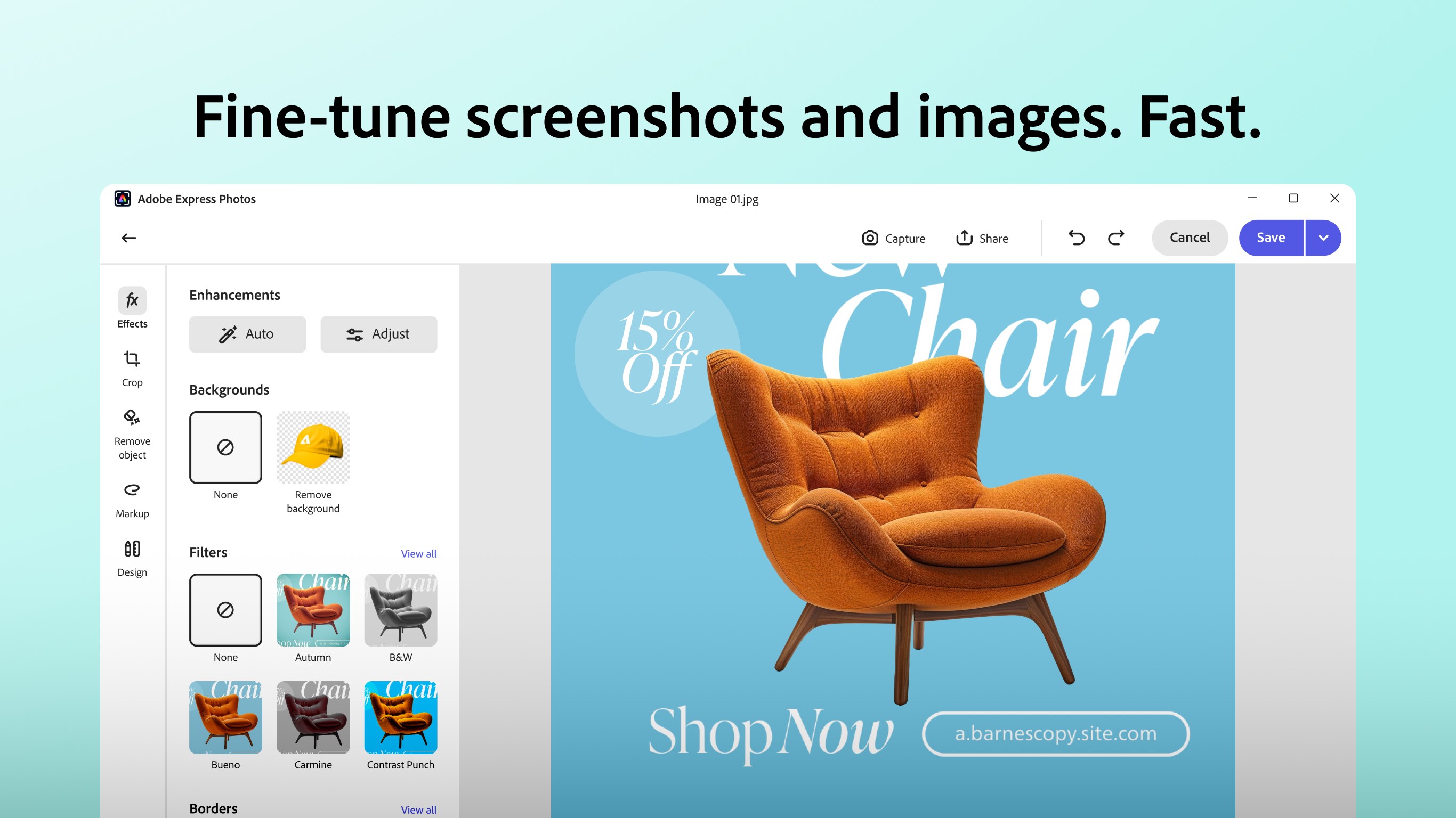 Adobe Express Photos (formerly Photoshop Express) screenshot