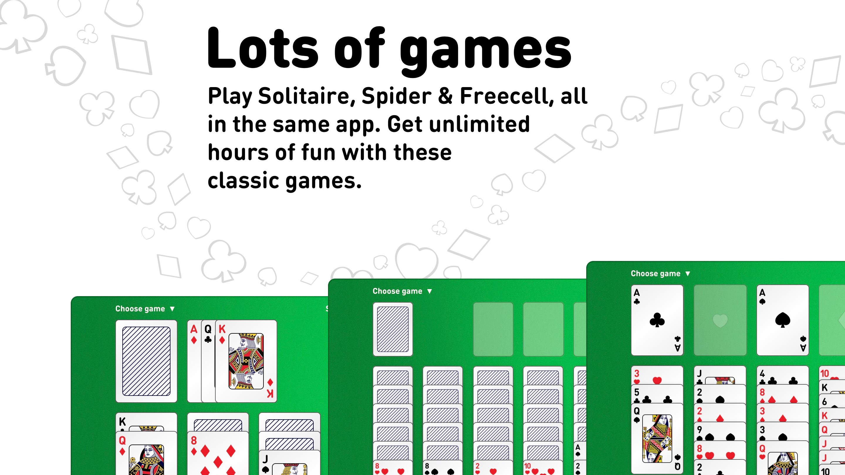 Solitaire · Klondike, Spider and Freecell screenshot