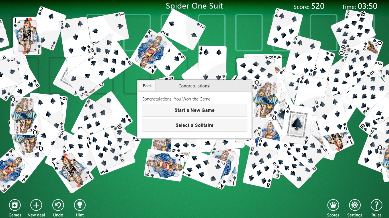 Spider Solitaire Collection Free screenshot