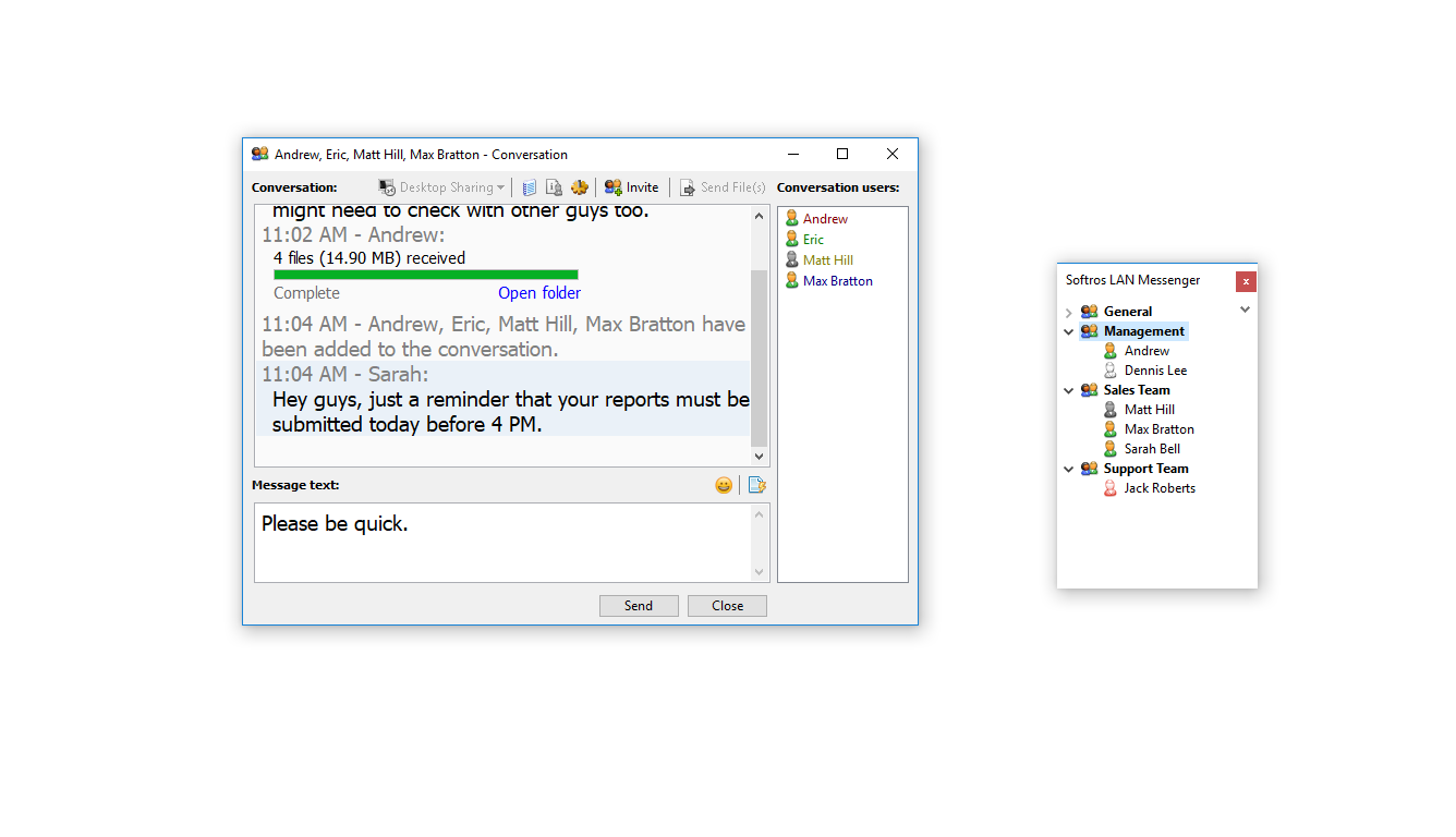 Softros LAN Messenger screenshot