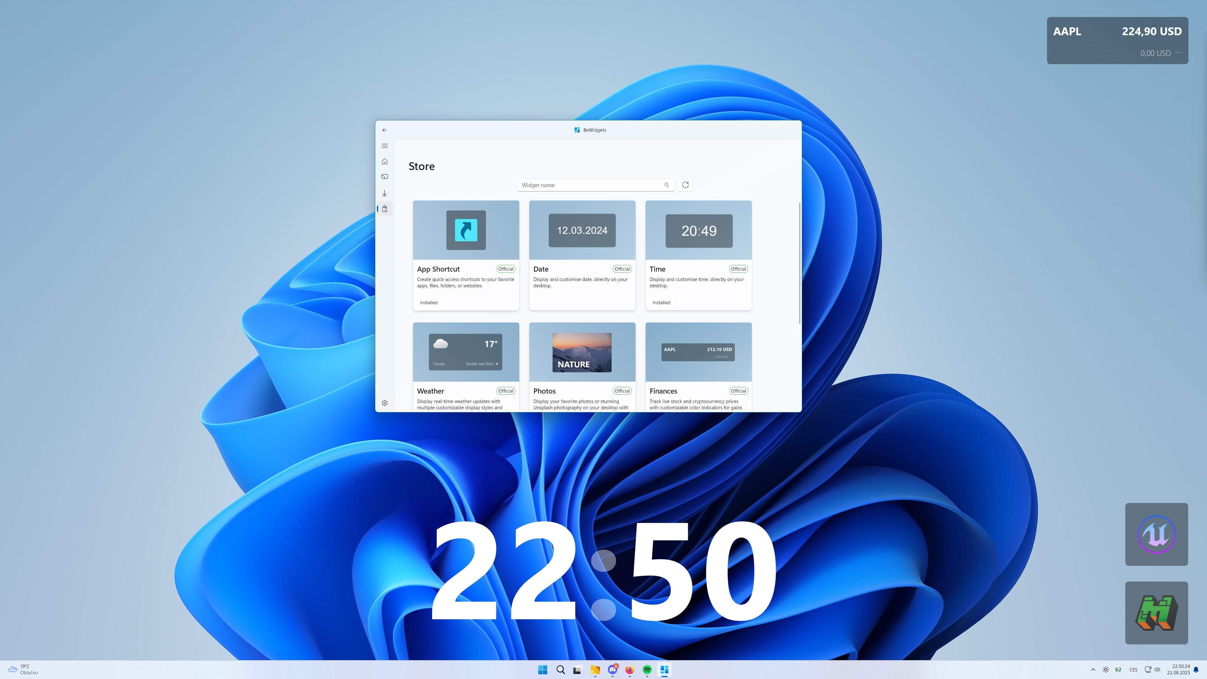 BeWidgets screenshot