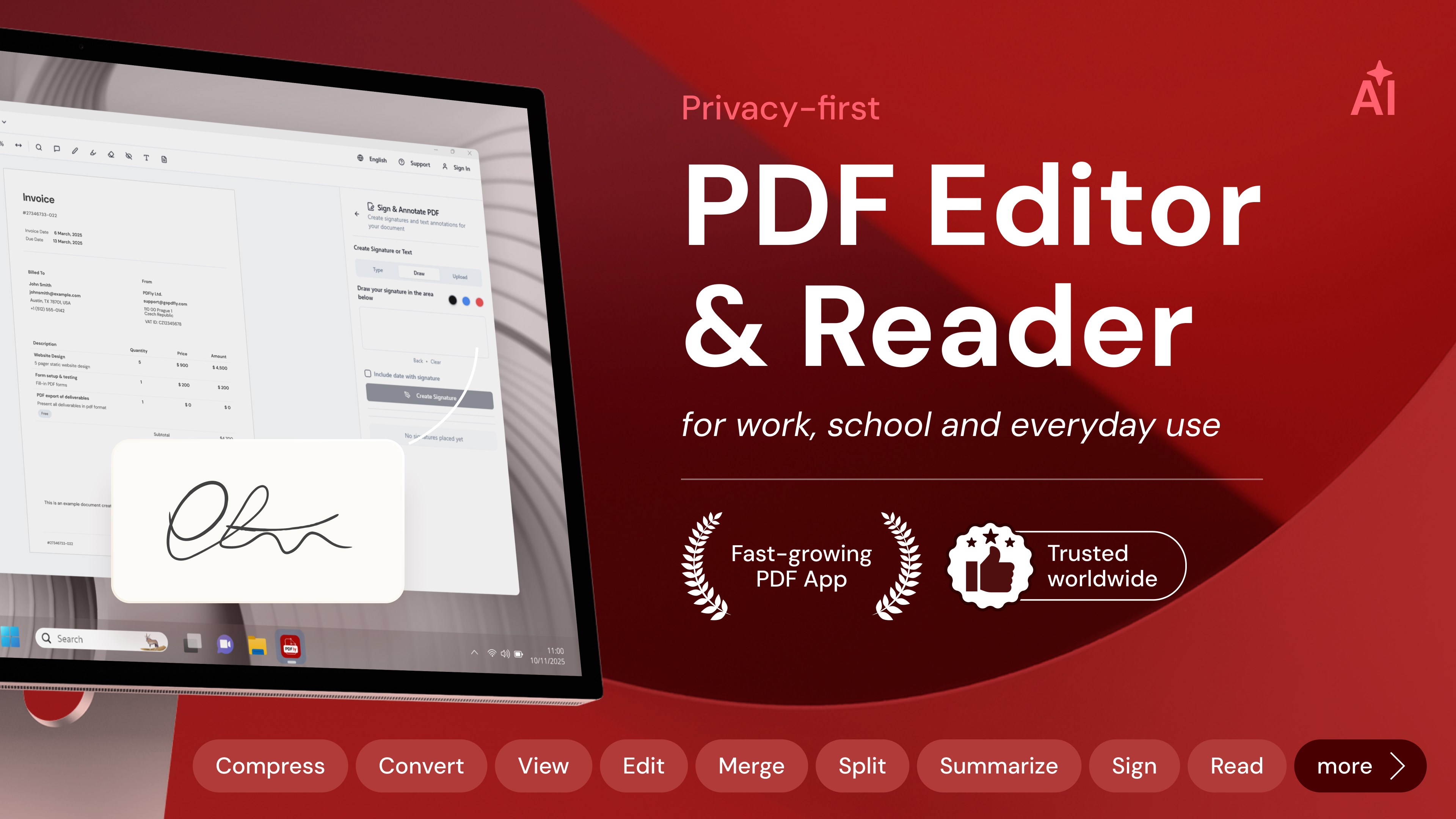 PDF Reader, Editor & Converter – PDFly screenshot