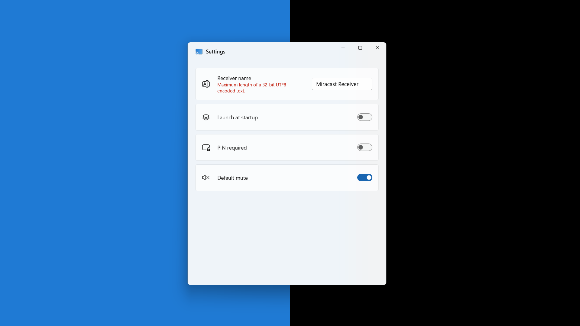 Miracast Receiver screenshot