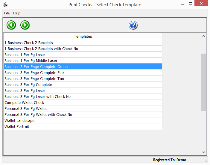 Print Checks screenshot
