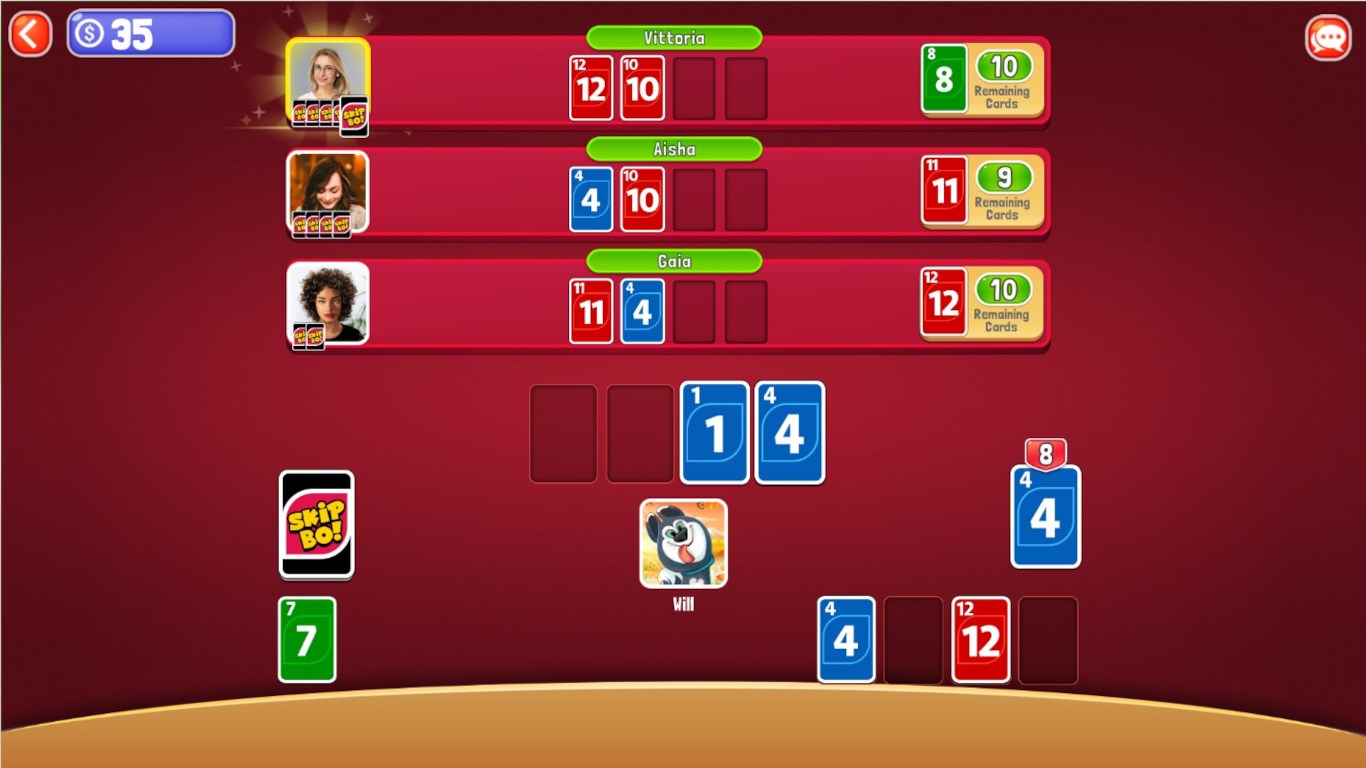 Skip-Bo Free: Sequencing Fun Card game screenshot