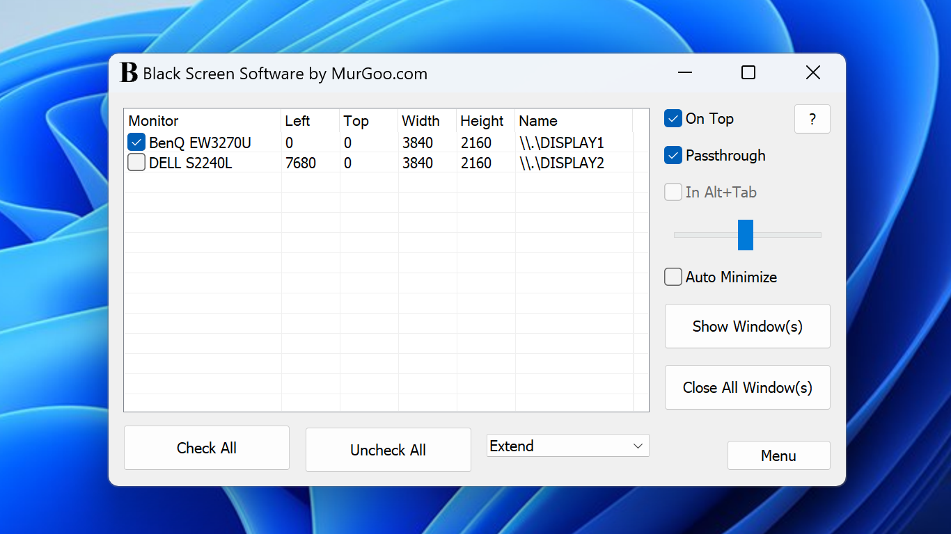 Black Screen Software screenshot