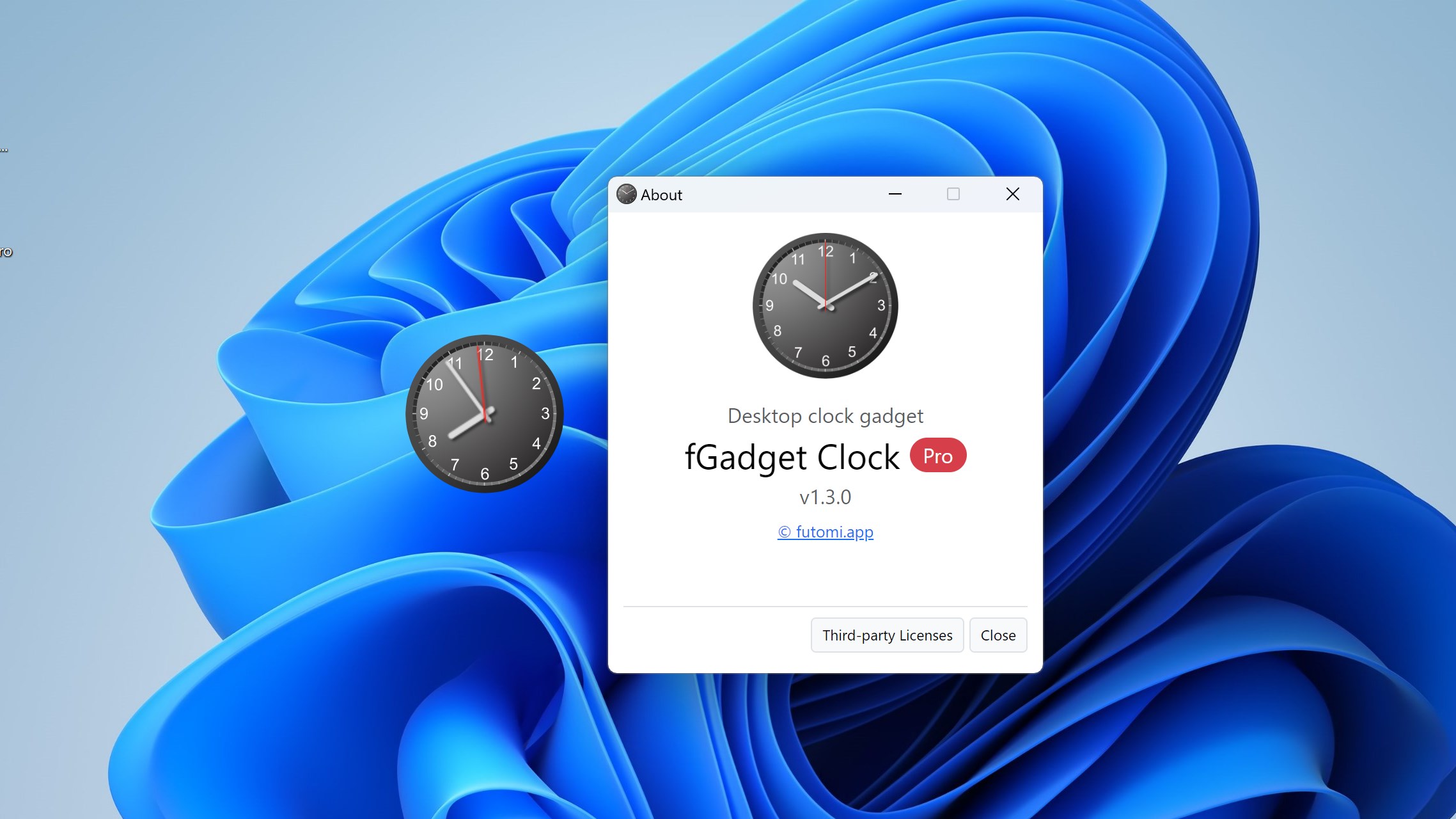 fGadget Clock Pro screenshot