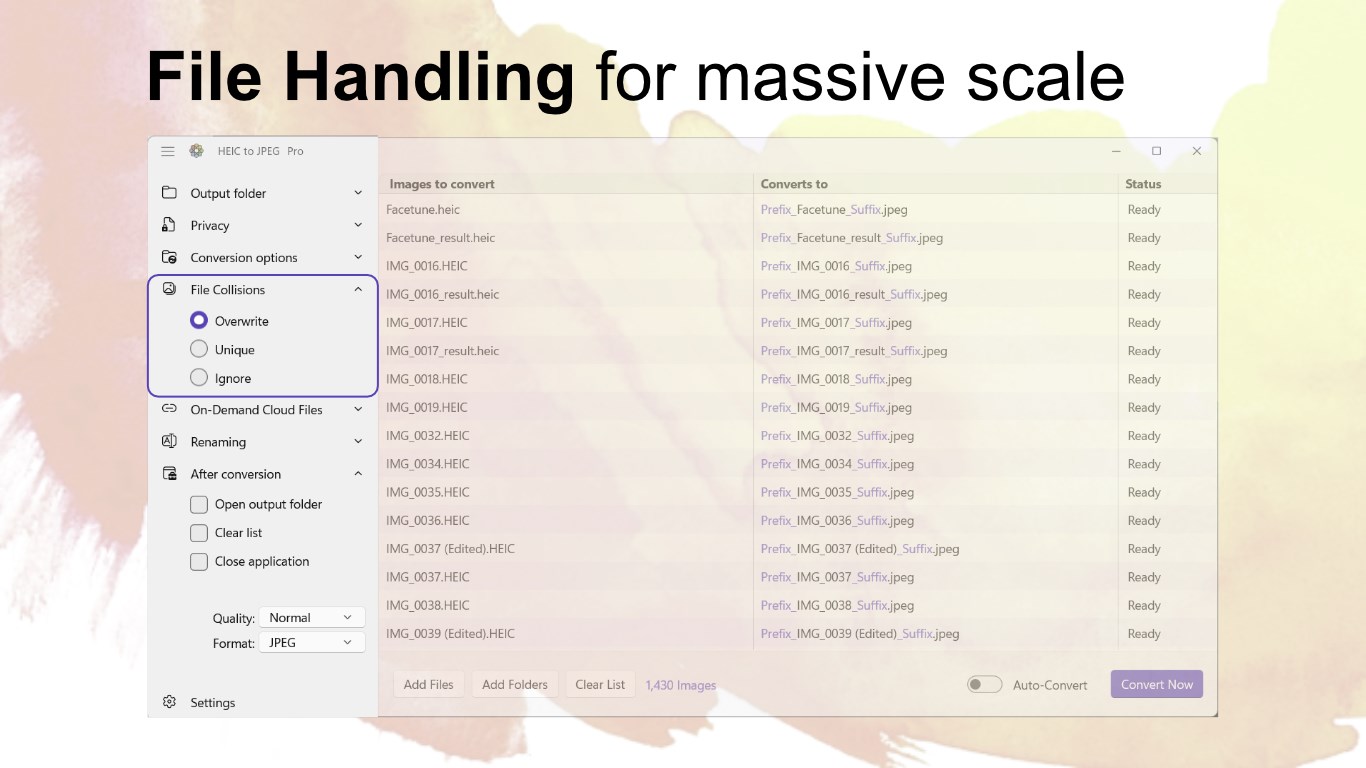 HEIC to JPEG screenshot